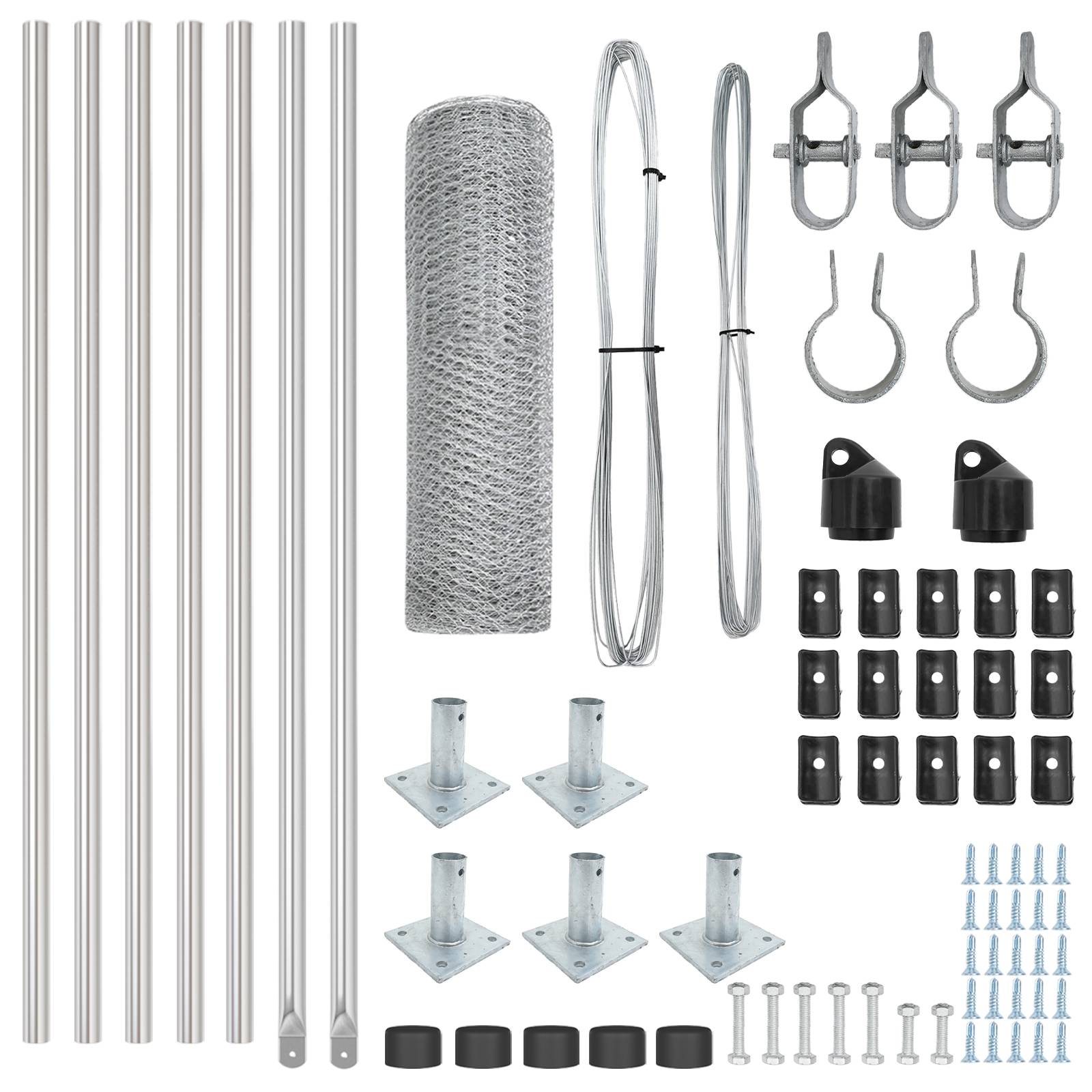 vidaXL Sechskantzaun 0.6x10 m verzinkter Stahl