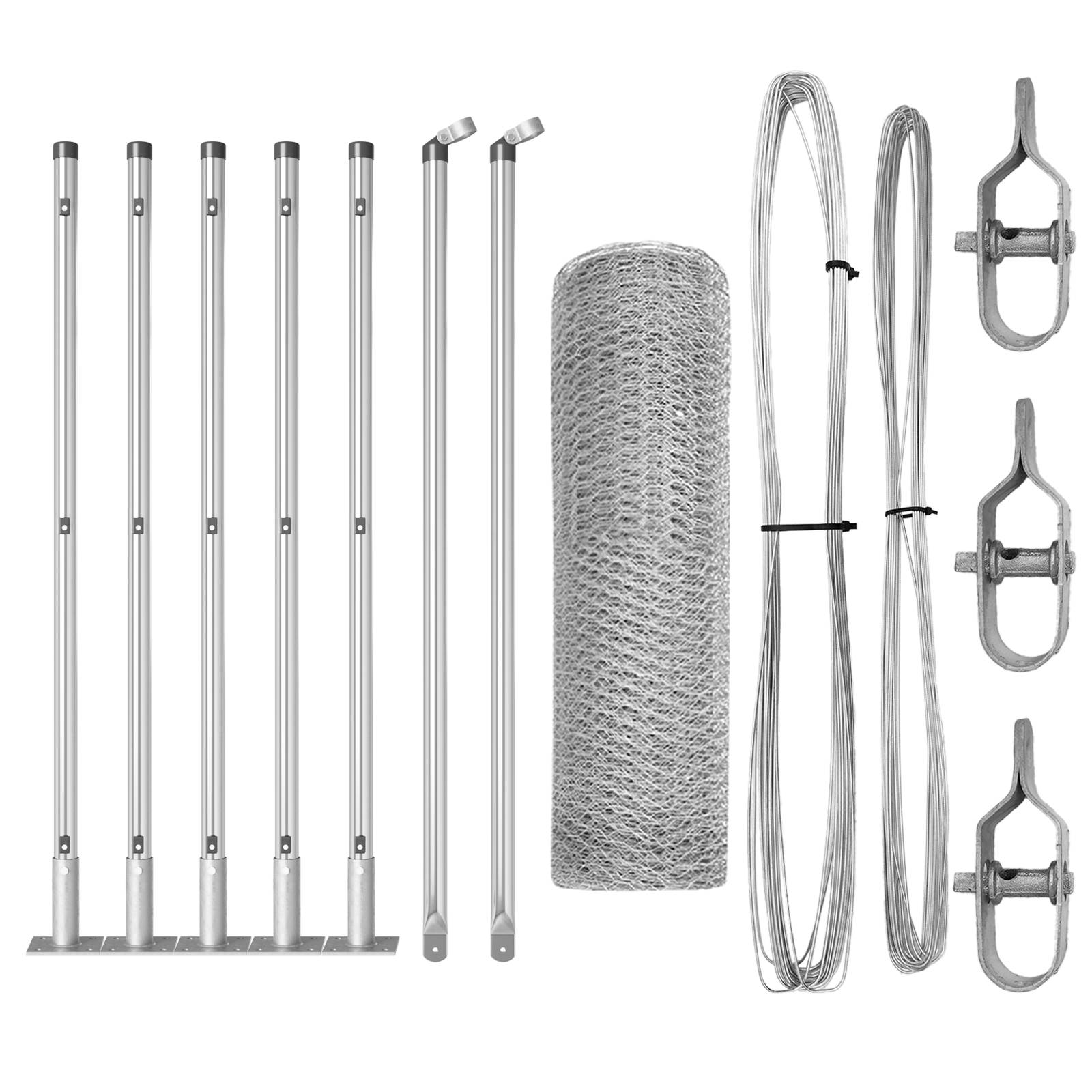 vidaXL Sechseckzaun 0.5x10 m Verzinkter Stahl