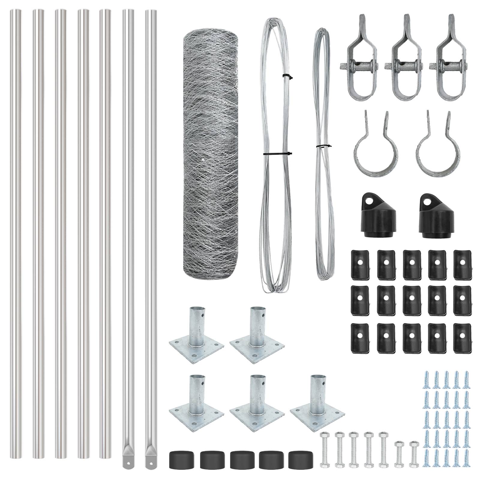 vidaXL Sechseckzaun 0.4x10 m verzinkter Stahl