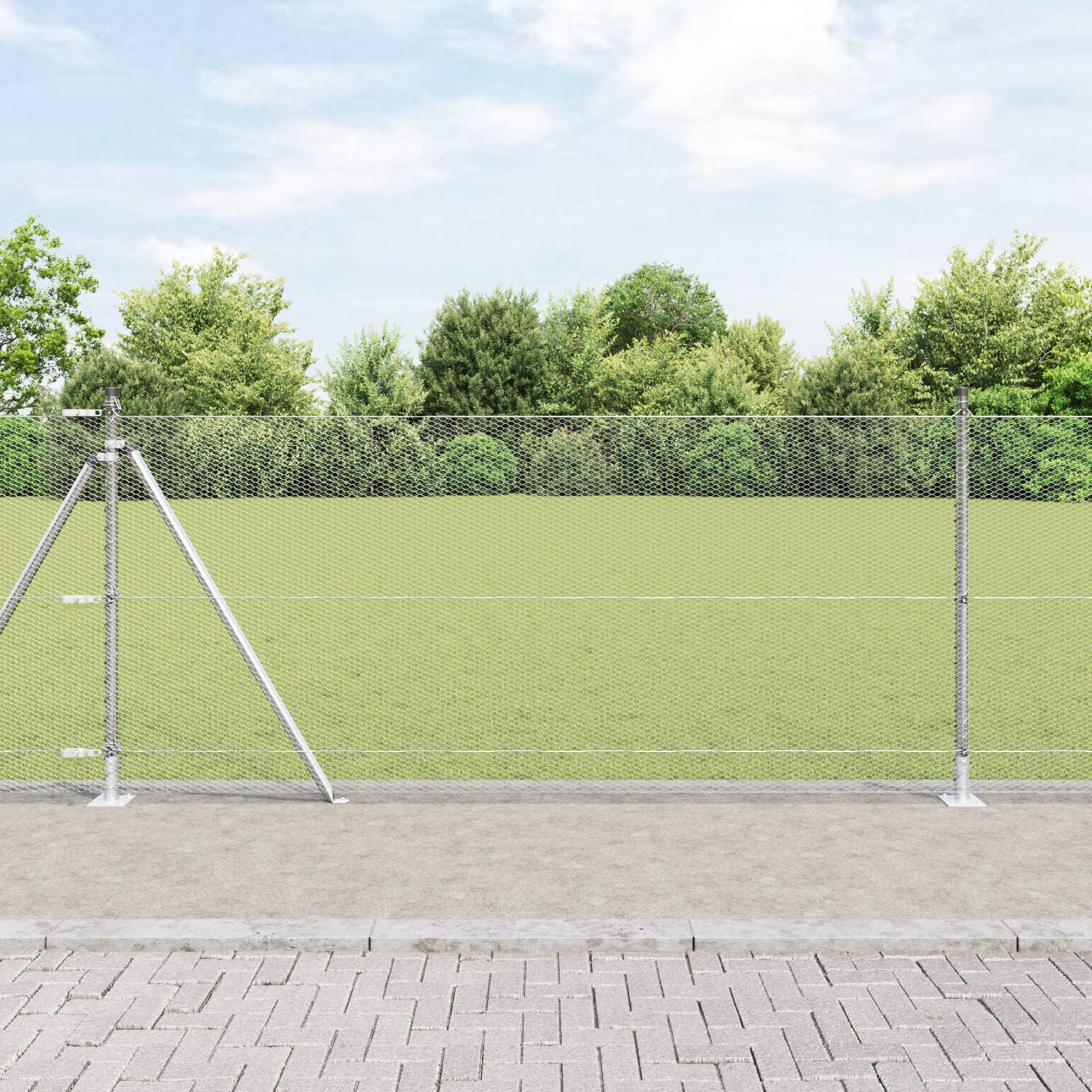 vidaXL Sechseckzaun 1x10 m Verzinkter Stahl