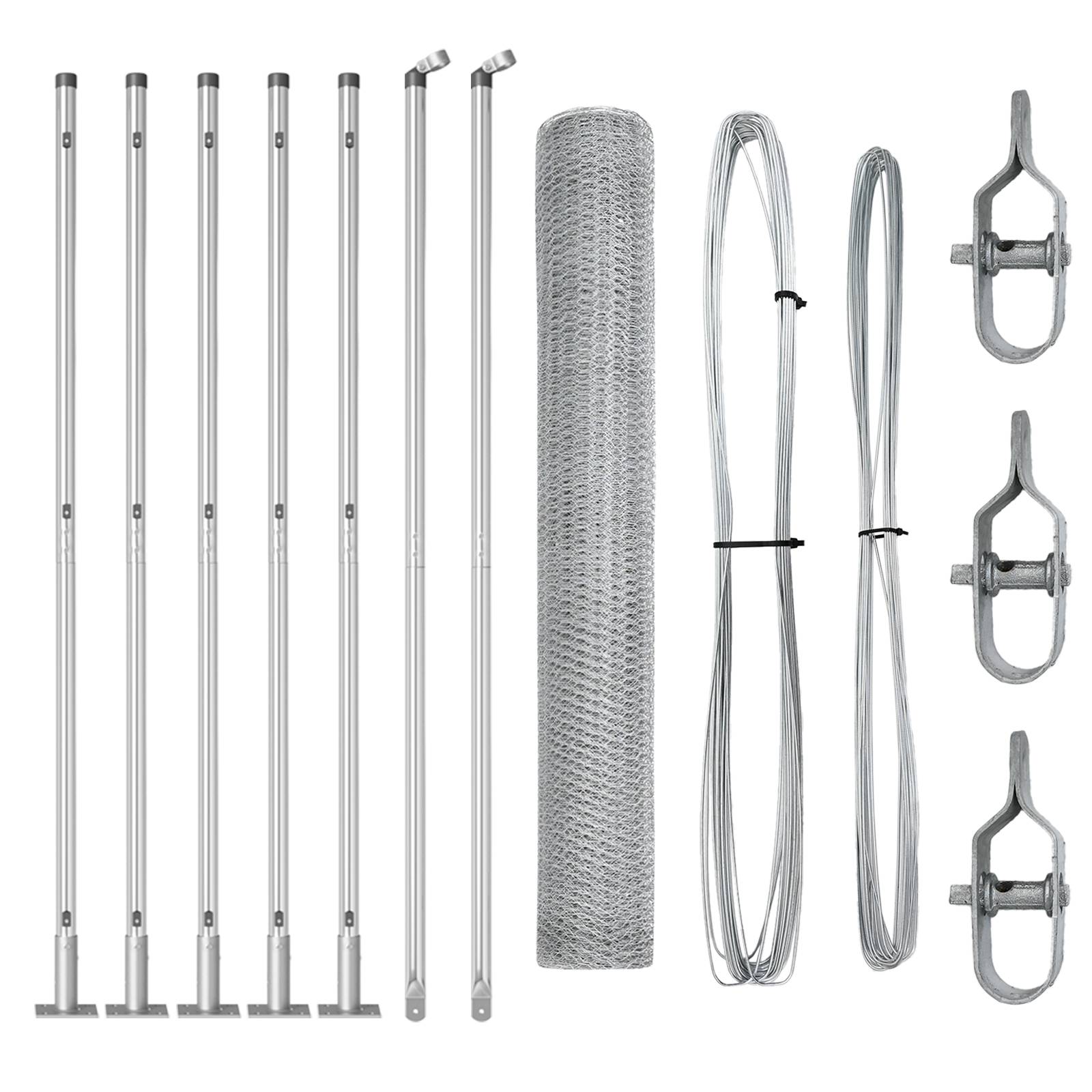vidaXL Hexagonzaun 1,2x10 m Verzinkter Stahl
