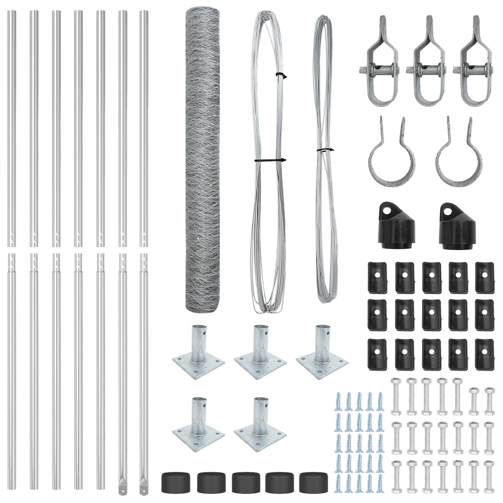vidaXL Hexagon Zaun 1,2x10 m Verzinkter Stahl