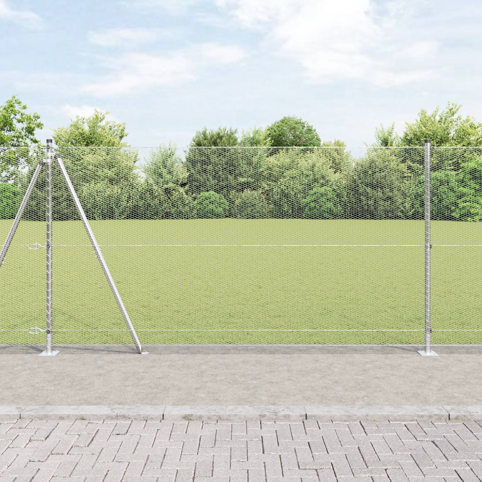vidaXL Hexagonzaun 1,2x10 m Feuerverzinkter Stahl