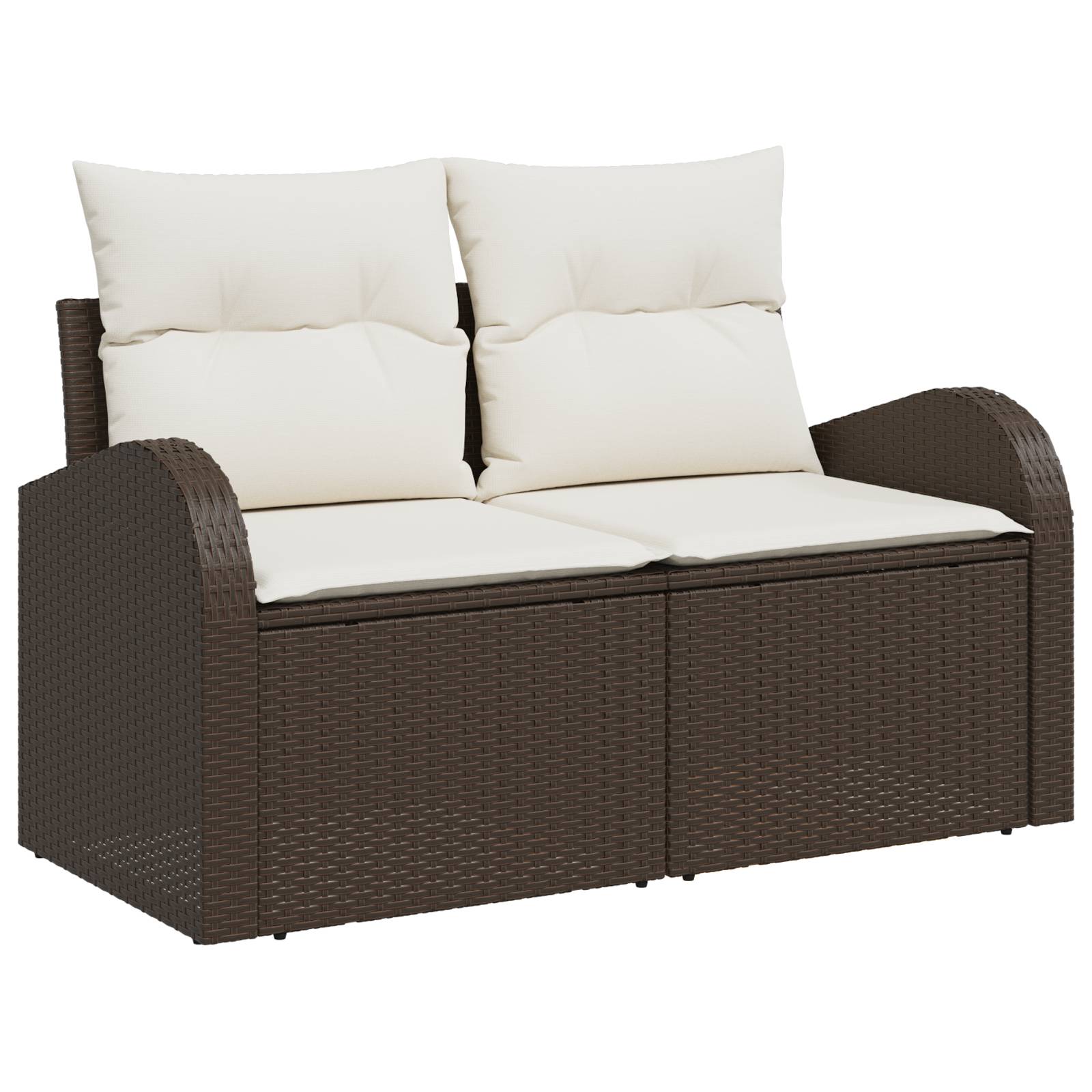 vidaXL 8-tlg. Garten-Sofagarnitur mit Kissen Braun Poly Rattan
