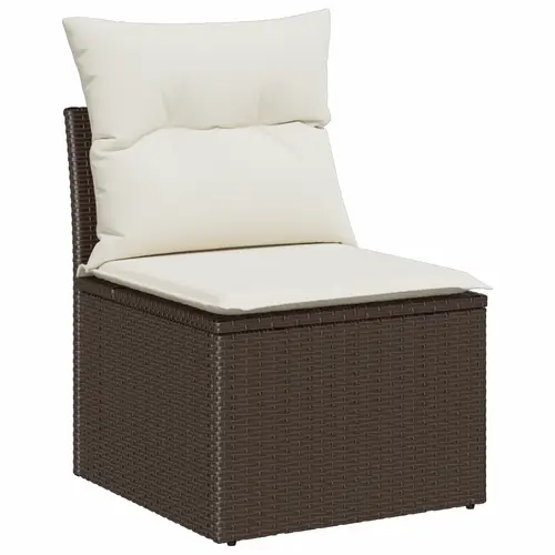 vidaXL 6-tlg. Garten-Sofagarnitur mit Kissen Braun Poly Rattan vidaXL 6-tlg. Garten-Sofagarnitur mit Kissen Braun Poly Rattan