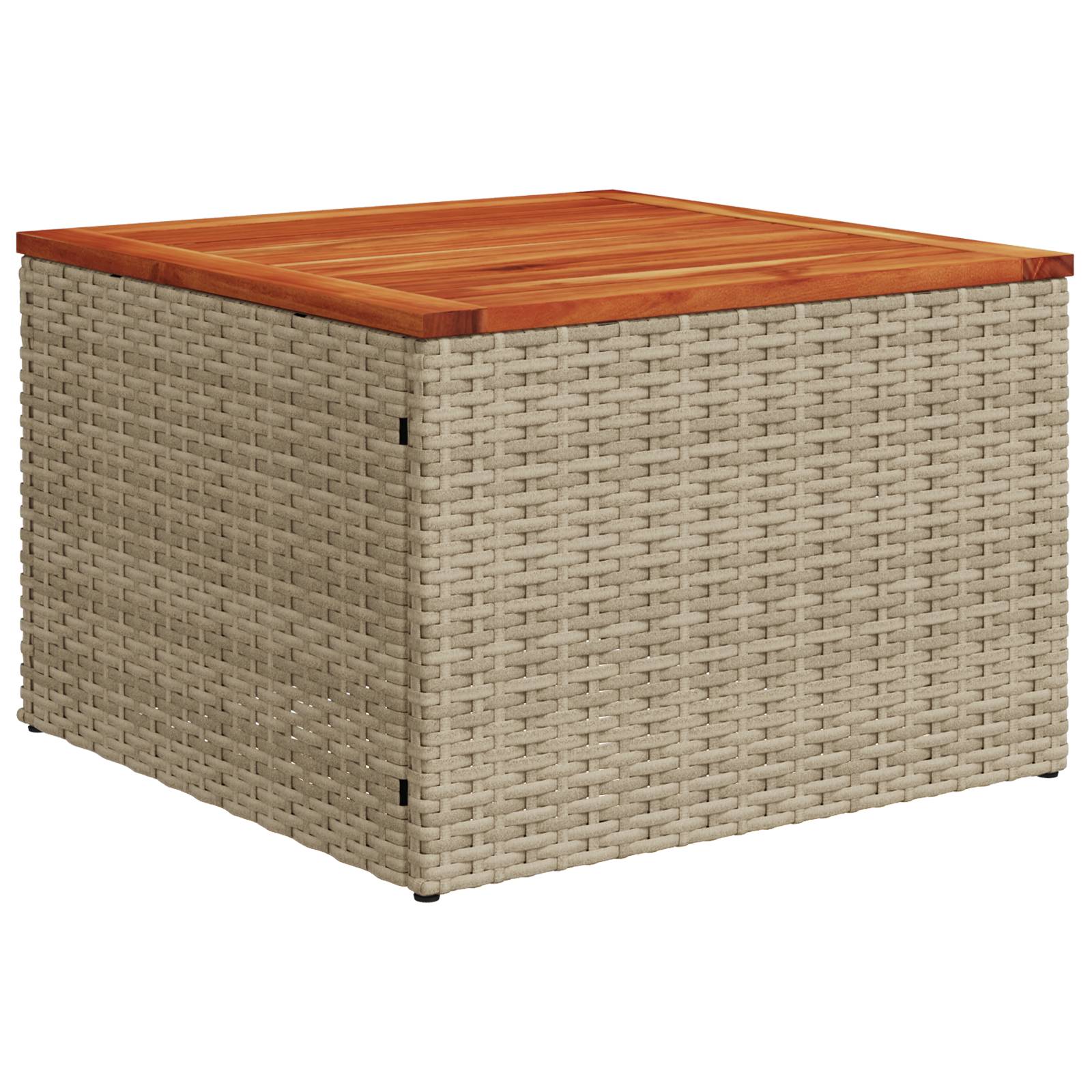 vidaXL 7-teiliges Garten Sofaset mit Kissen Beige Poly Rattan Akazie