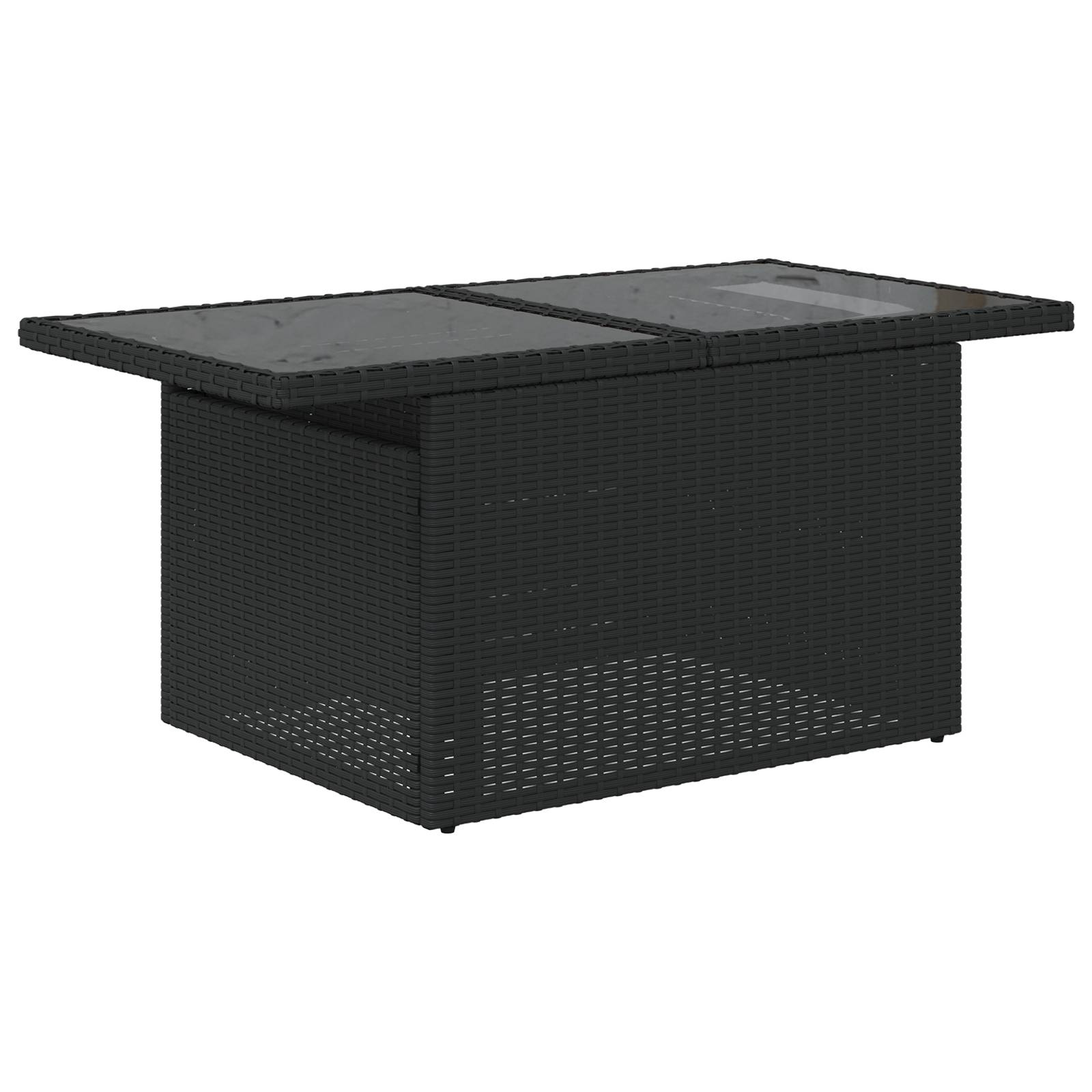 vidaXL 10-teiliges Garten Sofa Set mit Kissen Schwarz Poly Rattan