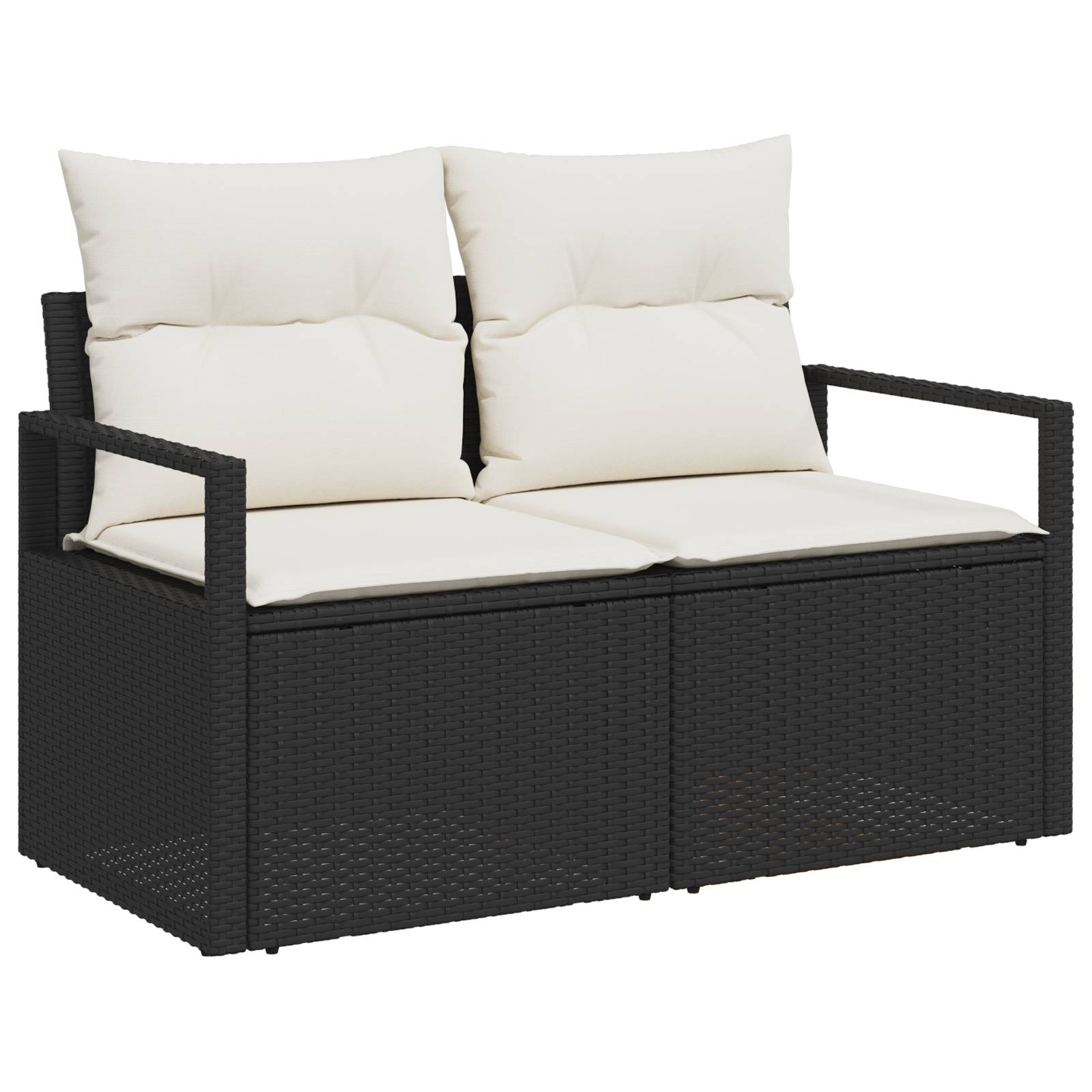 vidaXL 5-tlg. Garten-Sofagarnitur mit Kissen Braun Poly Rattan