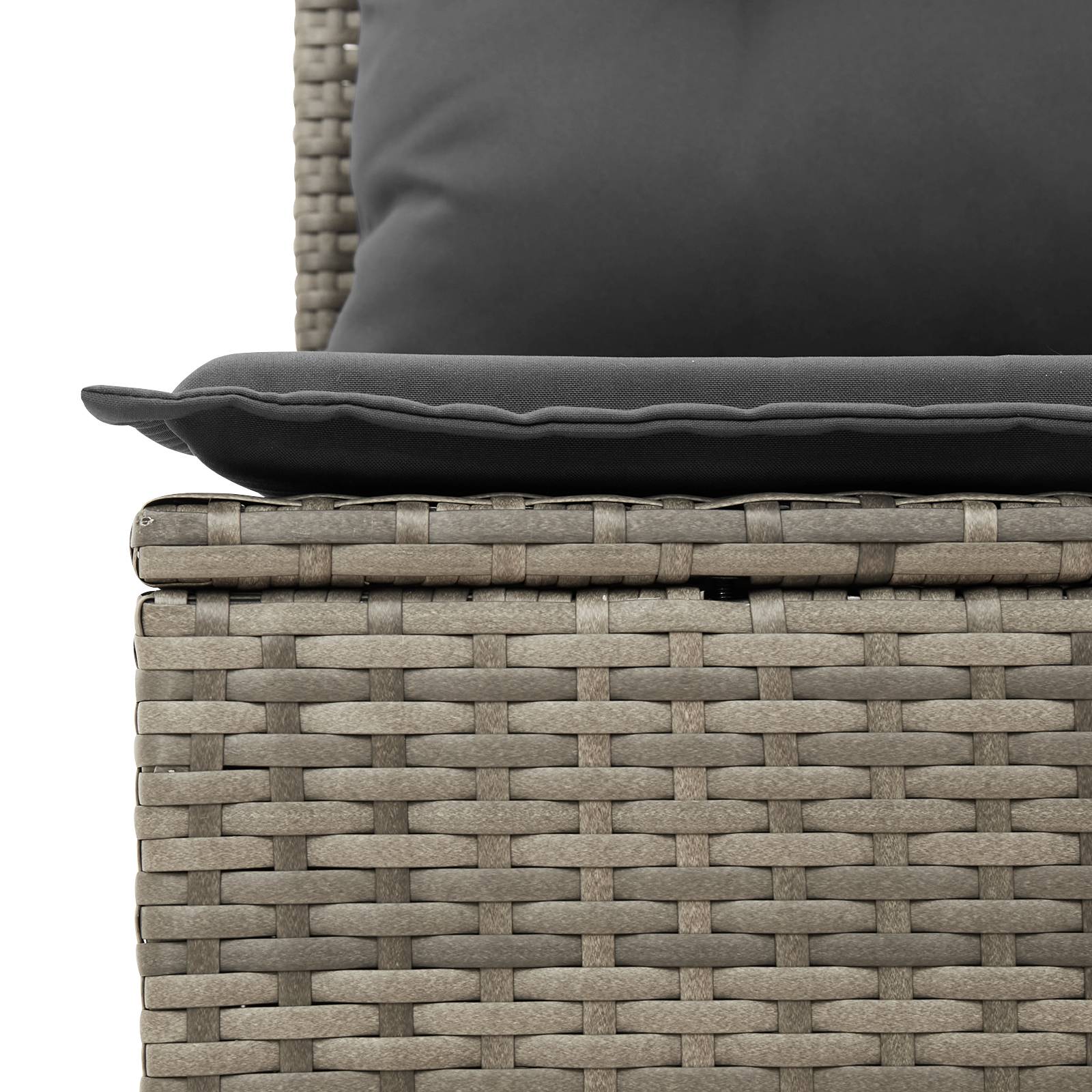 vidaXL 12-teiliges Garten Sofa Set mit Kissen Grau Poly Rattan Akazie