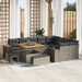 vidaXL 12-teiliges Garten Sofa Set mit Kissen Grau Poly Rattan Akazie vidaXL 12-teiliges Garten Sofa Set mit Kissen Grau Poly Rattan Akazie