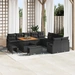 vidaXL 13-teiliges Garten Sofa Set mit Kissen Schwarz Poly-Rattan Akazie vidaXL 13-teiliges Garten Sofa Set mit Kissen Schwarz Poly-Rattan Akazie