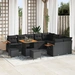 vidaXL 12-teiliges Garten Sofa Set mit Kissen Schwarz Poly Rattan Akazie vidaXL 12-teiliges Garten Sofa Set mit Kissen Schwarz Poly Rattan Akazie