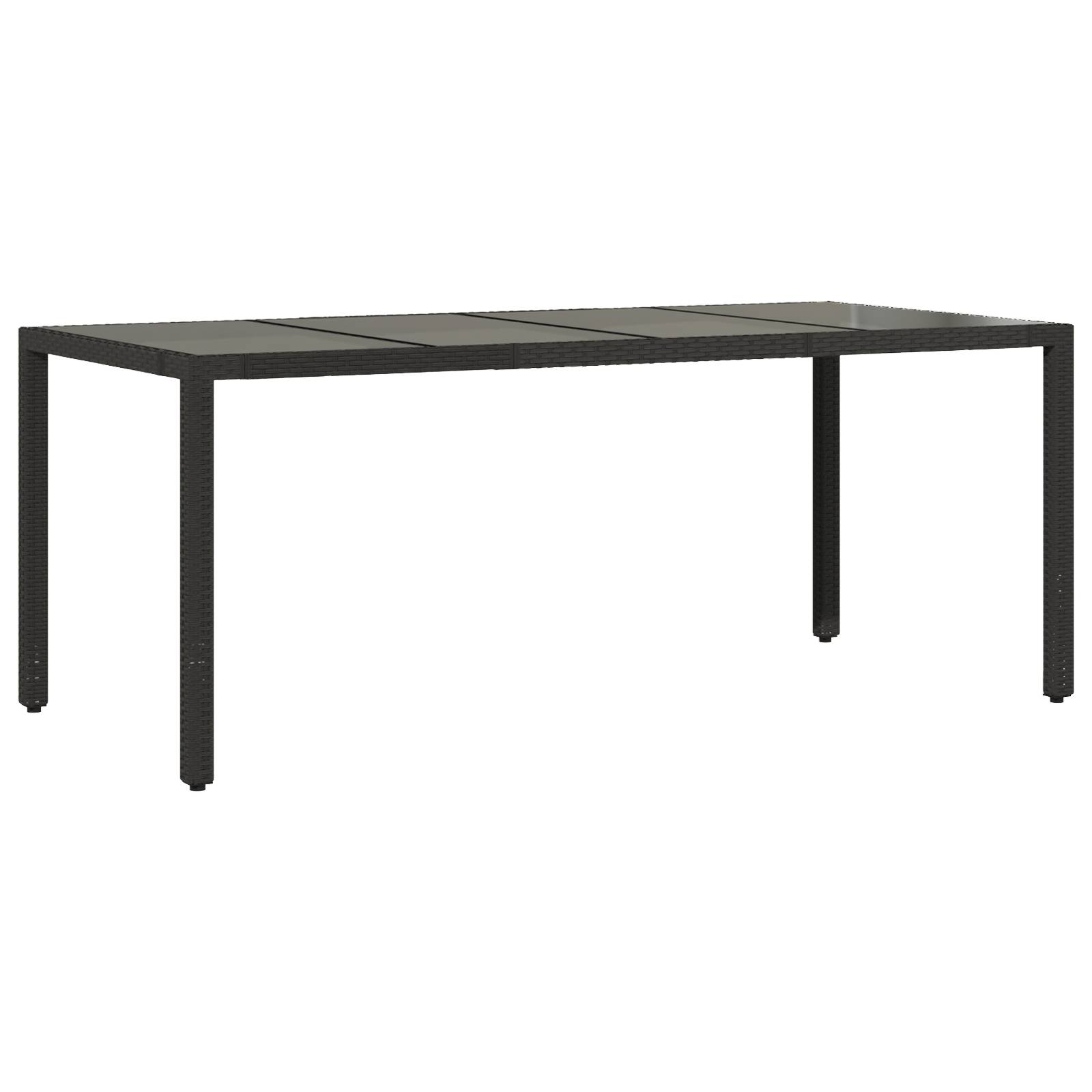 vidaXL 9-teiliges Garten Essset Schwarzes Poly Rattan