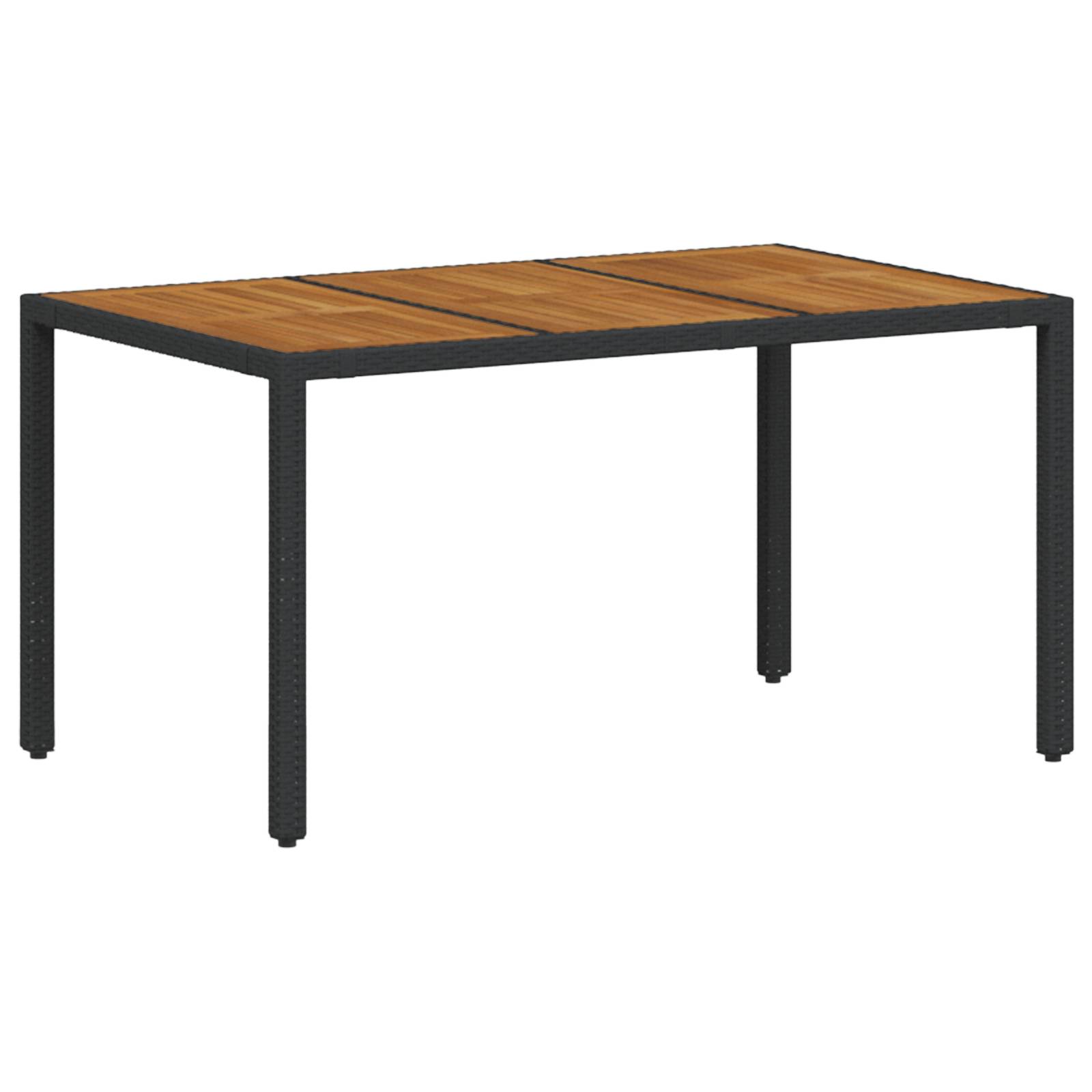 vidaXL 5-teiliges Garten Essset Schwarzes Poly-Rattan