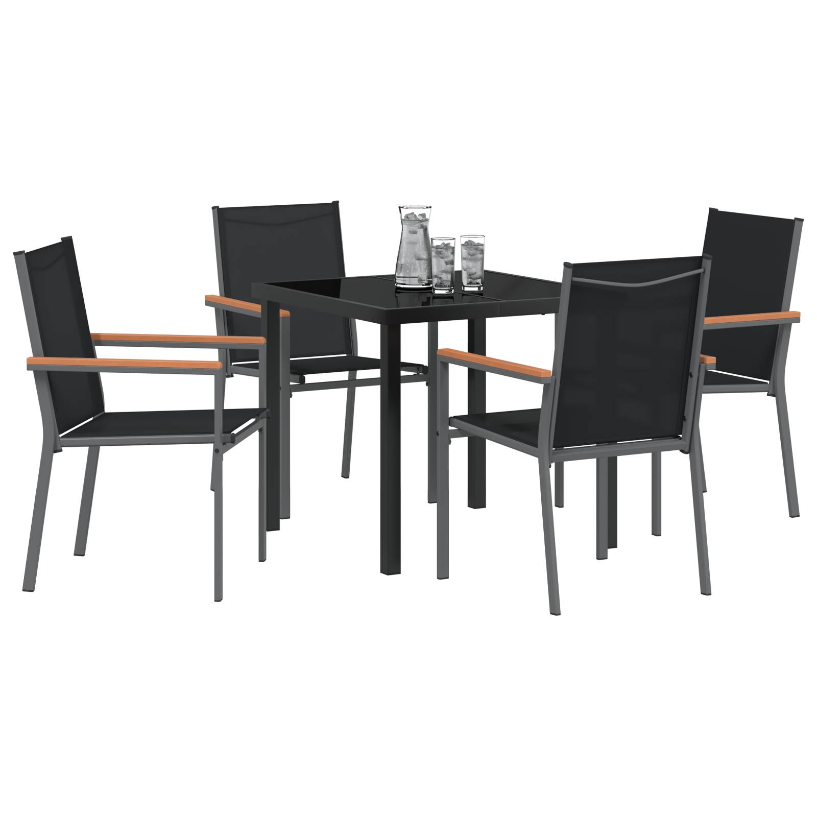 vidaXL Set aus 3 Schwarz