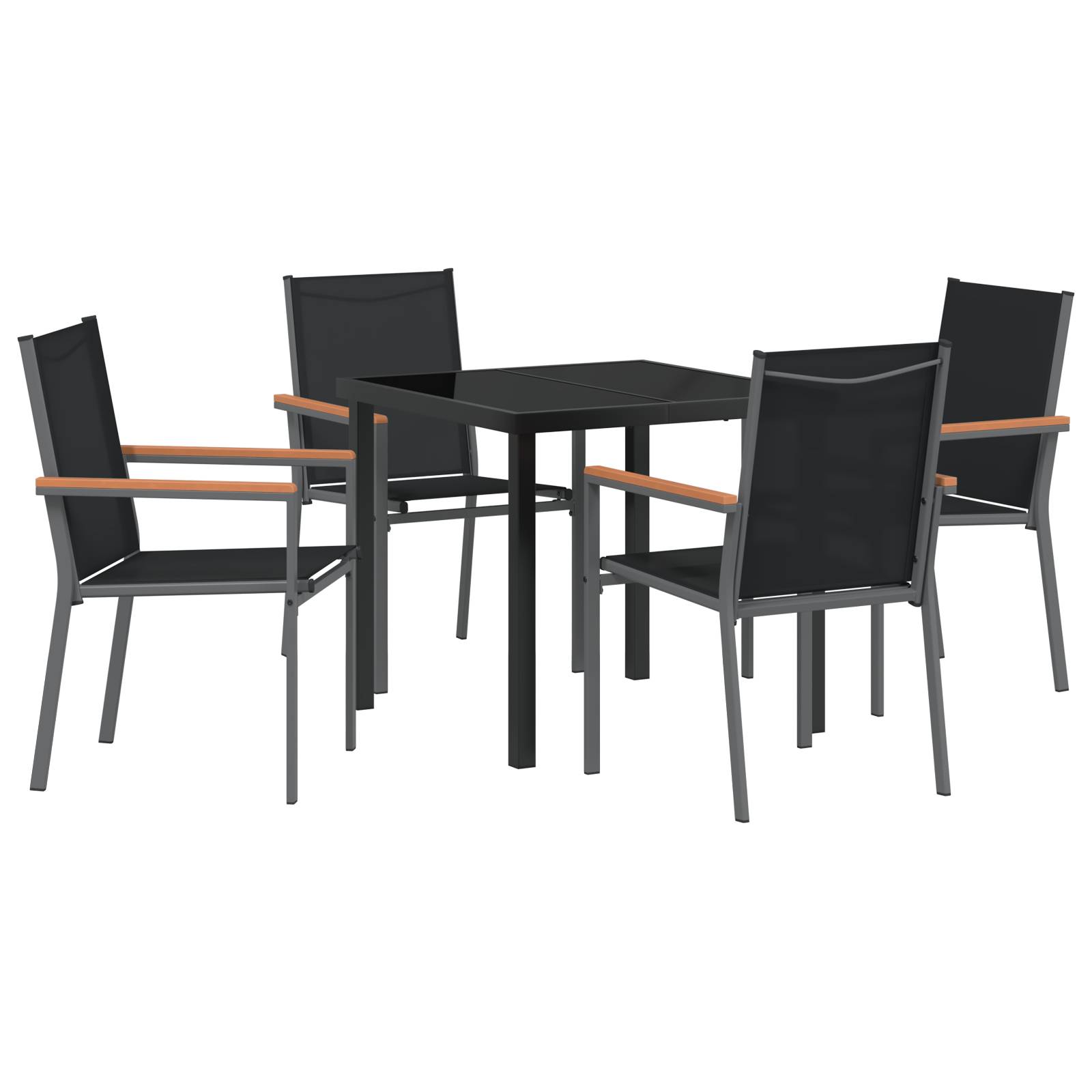 vidaXL Set aus 3 Schwarz