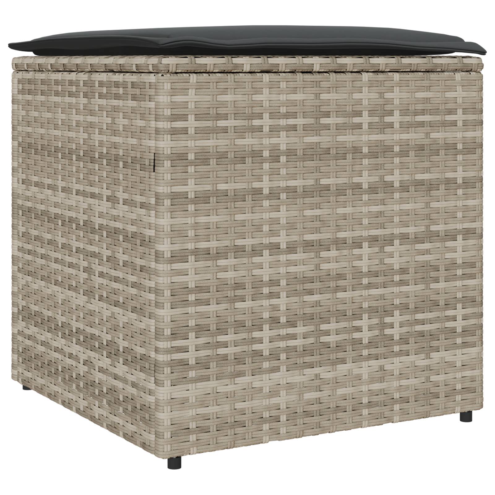 vidaXL Outdoor Speicherbox Hellgrau und Dunkelgrau Synthetisches Rattan