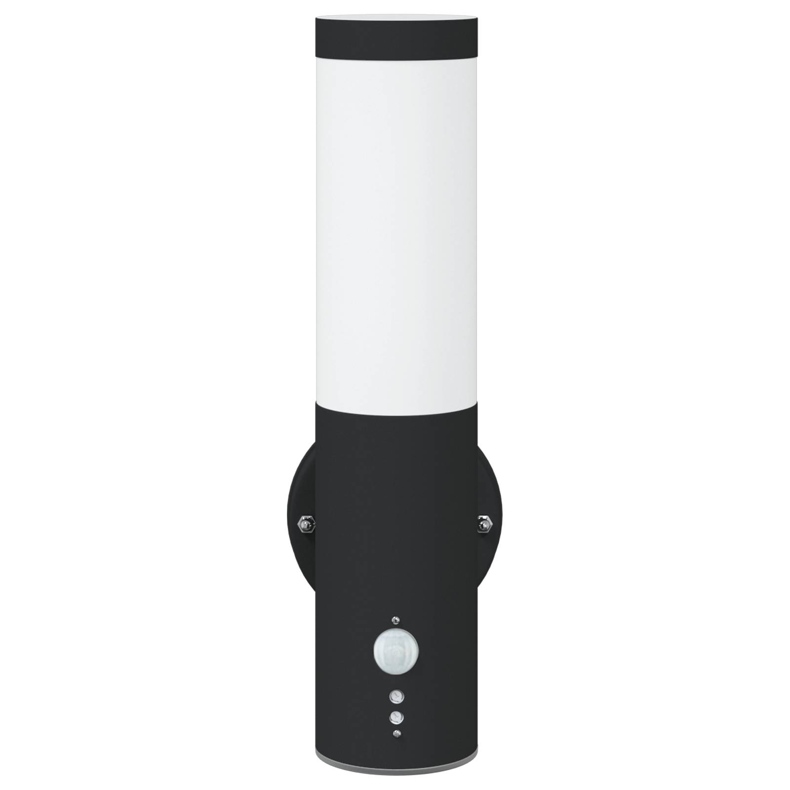 vidaXL Außenwandleuchte mit Sensor Schwarz Edelstahl IP44