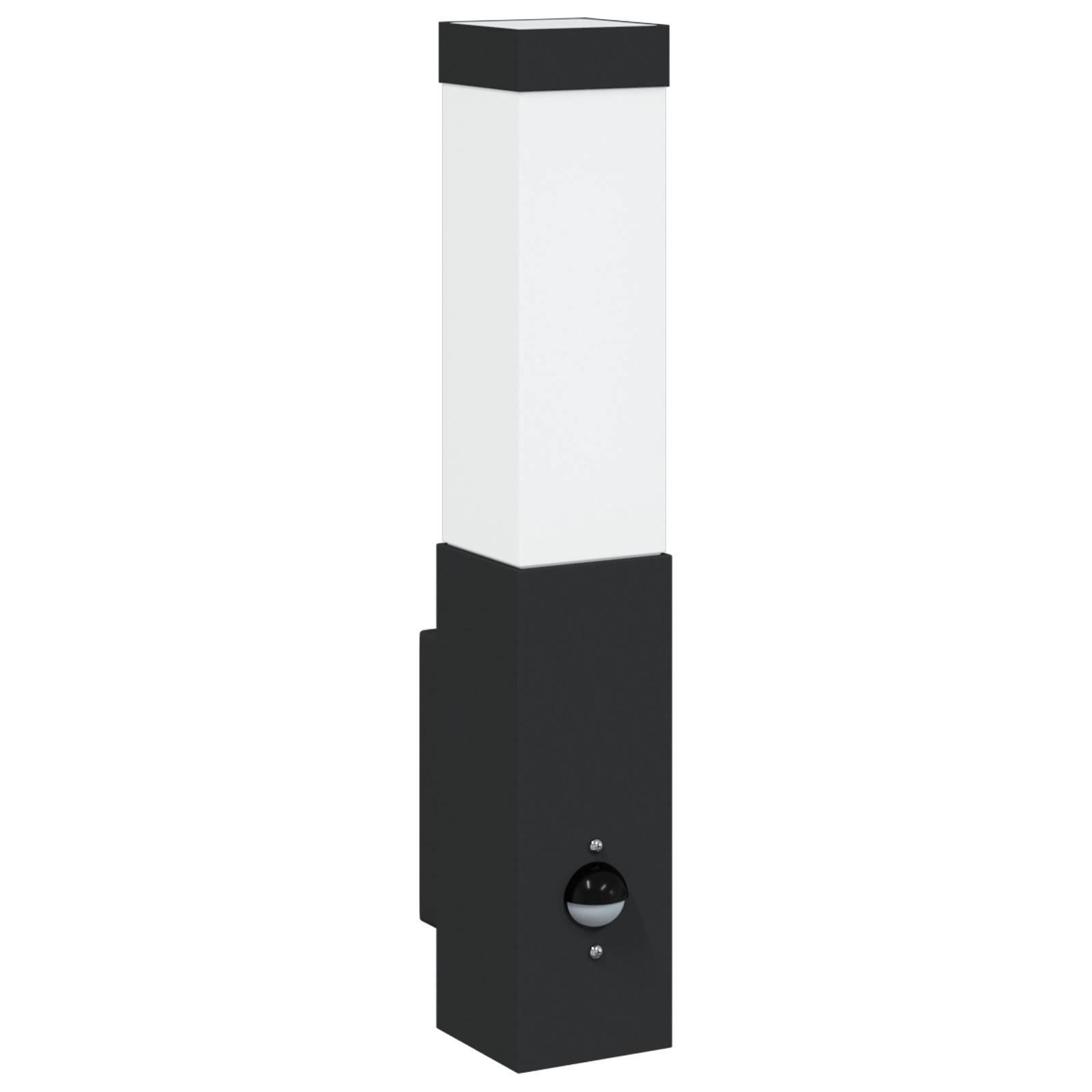 vidaXL Außenwandleuchten mit Sensor 2er Set Schwarz Edelstahl IP44