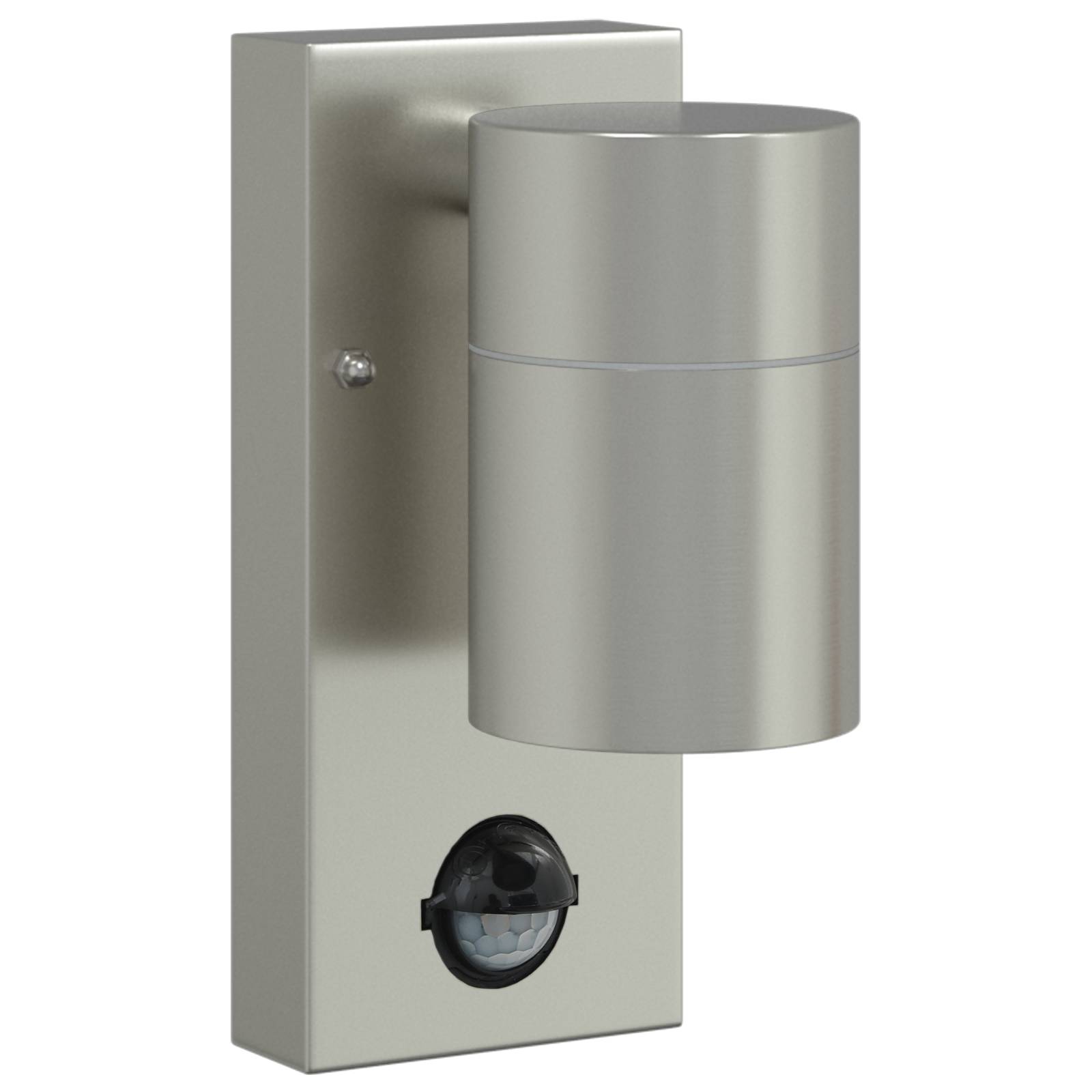 vidaXL Außenwandleuchte mit Sensor Silber Edelstahl IP44