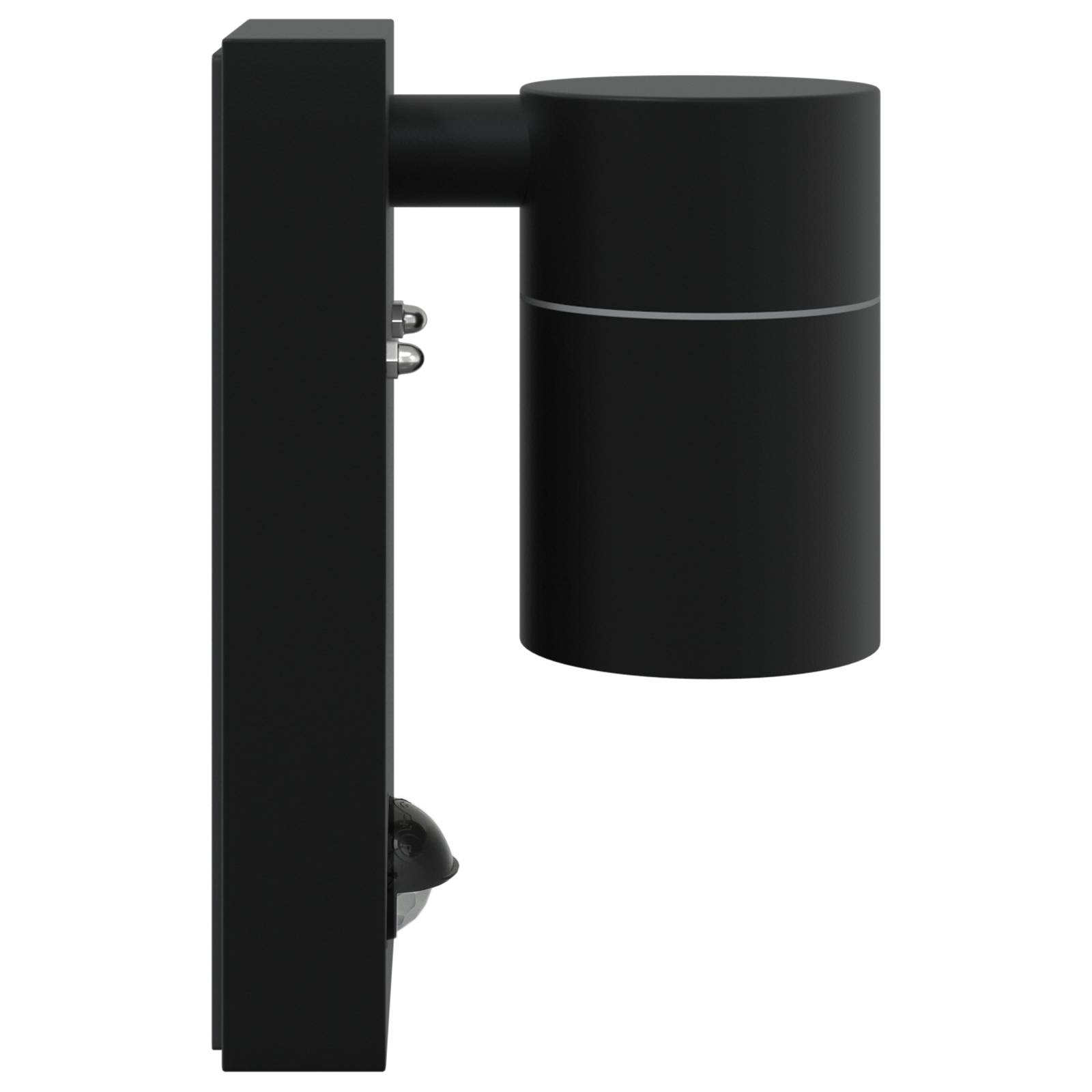 vidaXL Außenwandleuchten mit Sensor 2 Stk Schwarz Edelstahl IP44