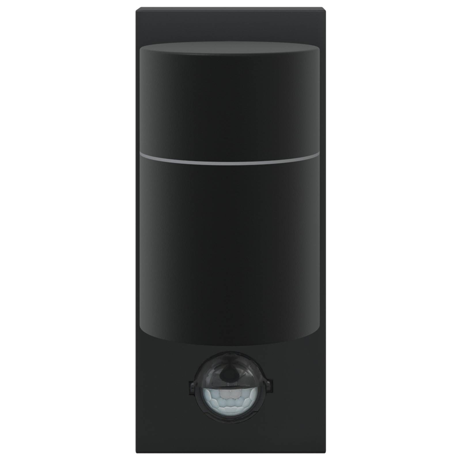 vidaXL Außenwandleuchten mit Sensor 2 Stk Schwarz Edelstahl IP44