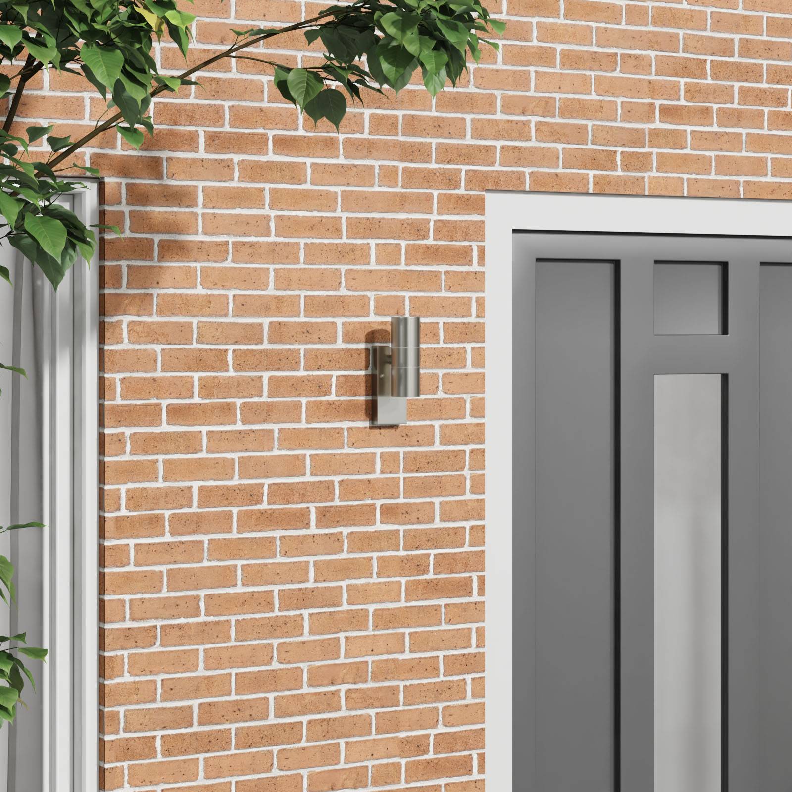 vidaXL Außenwandleuchte Silber Edelstahl IP44