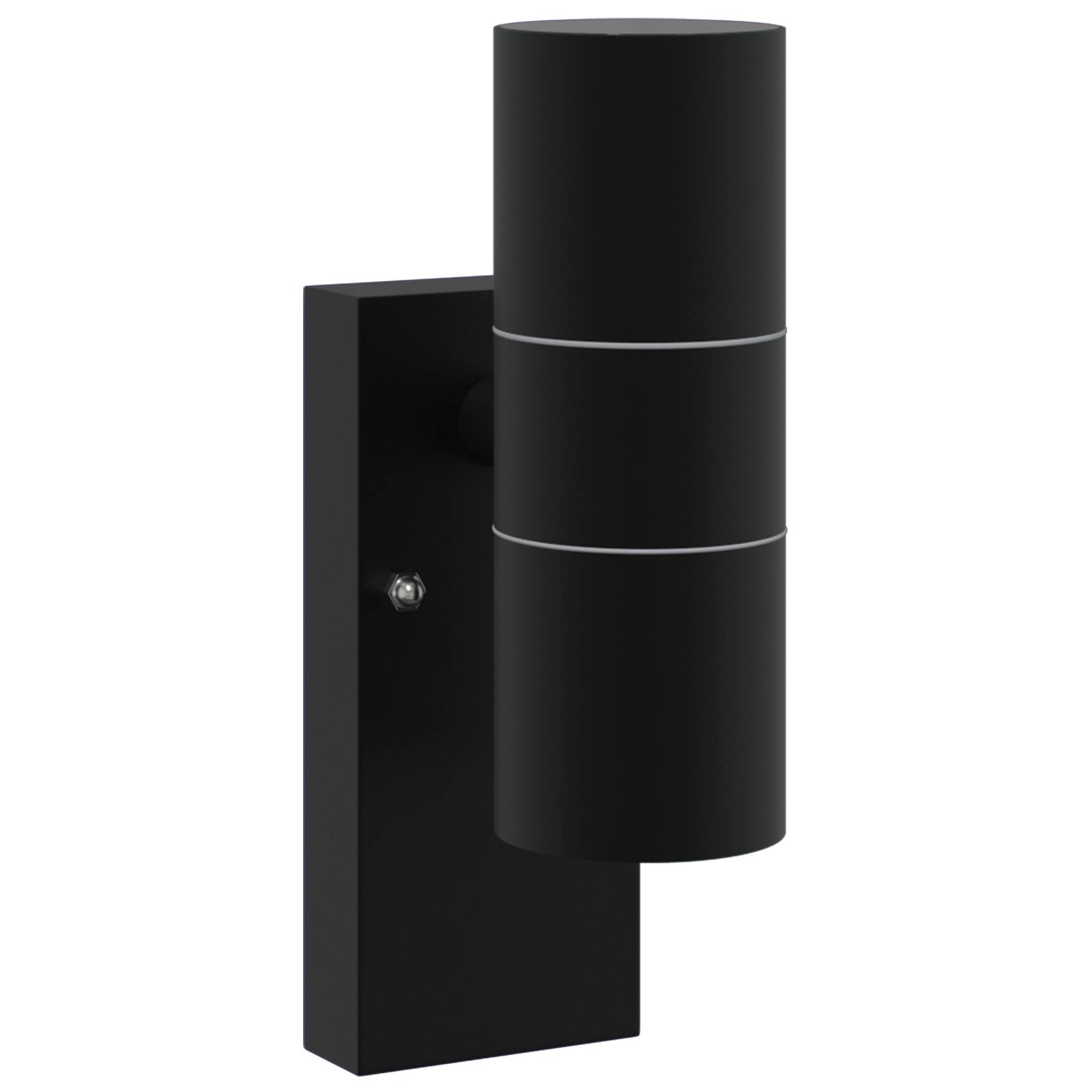 vidaXL Außenwandleuchten 2er Set Schwarz Edelstahl IP44