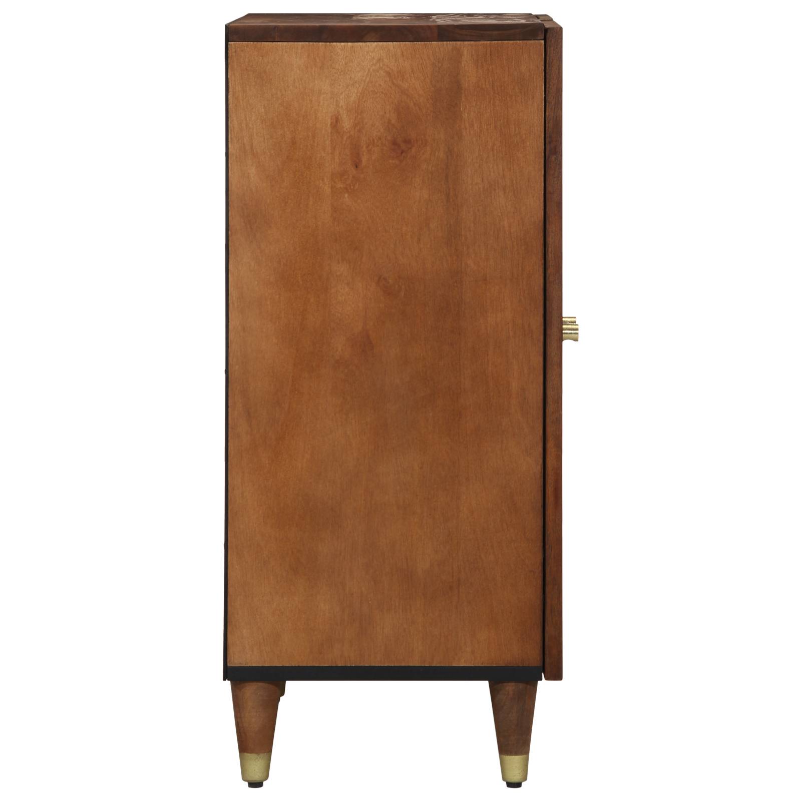 vidaXL Sideboards 2 Stk. Honigbraun 60x33,5x75 cm Raues Mangoholz