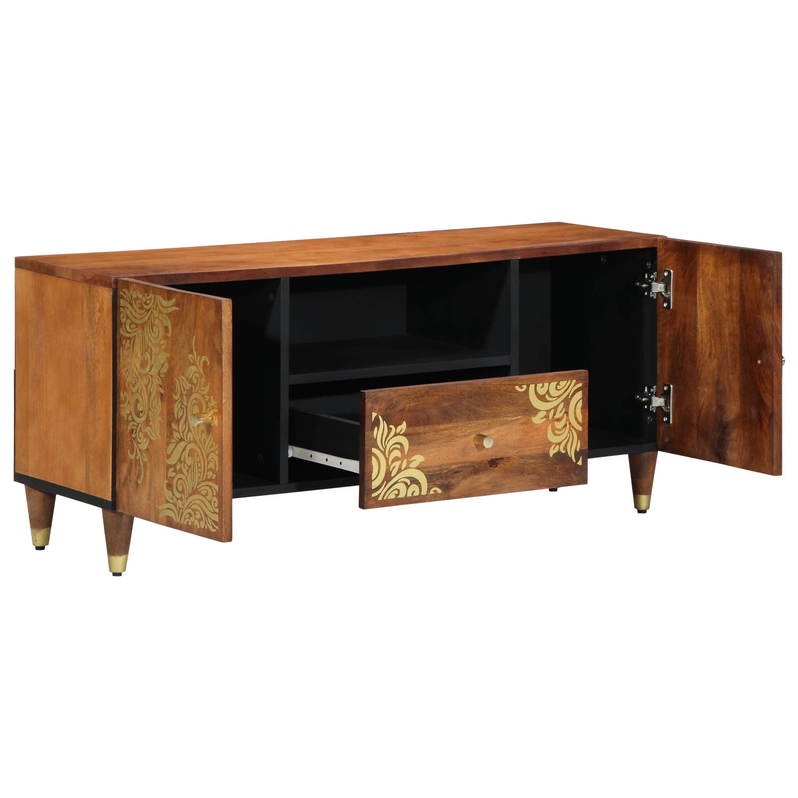 vidaXL TV-Schrank 105x33x46 cm Massivholz Mango