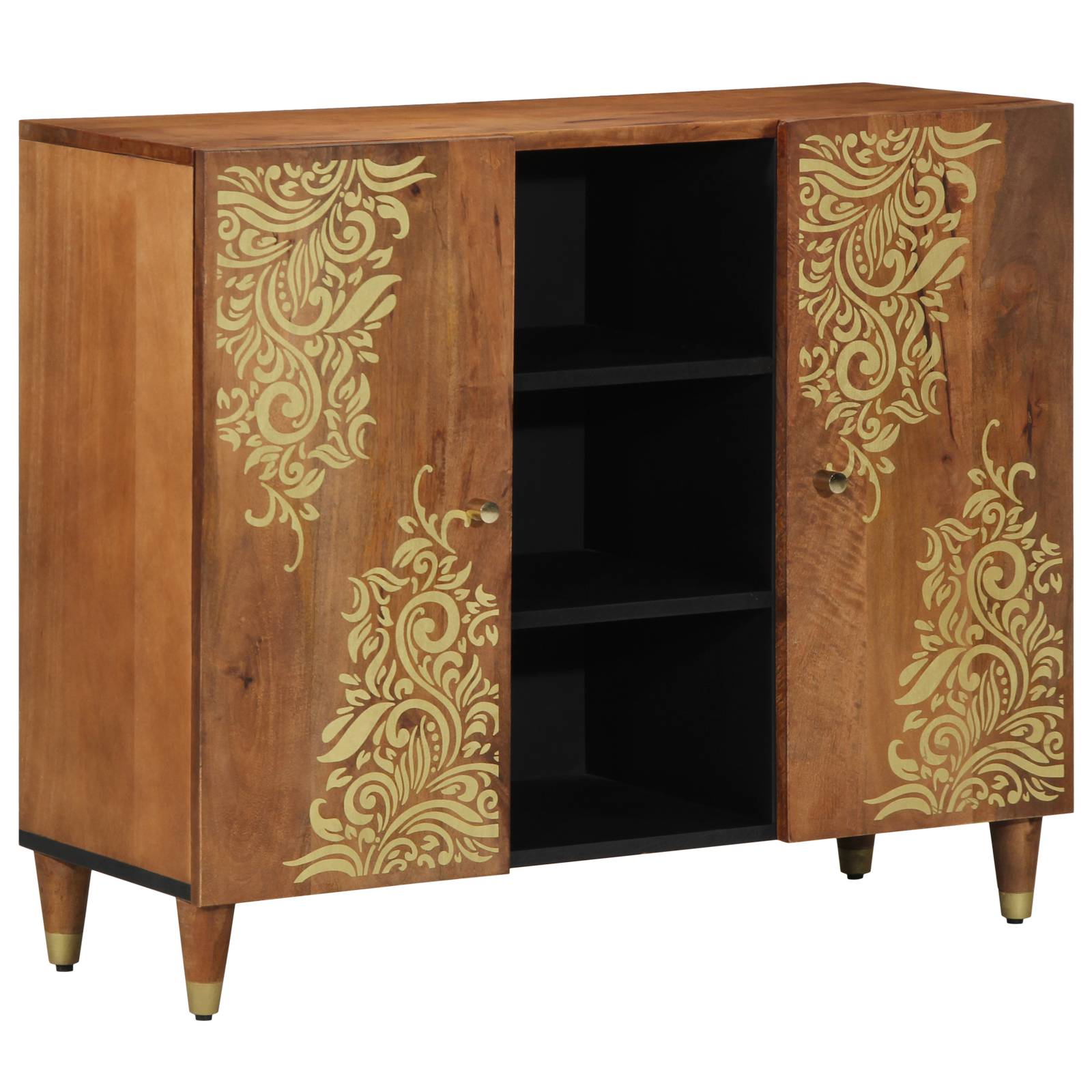 vidaXL Sideboard 90x33x75 cm Massivholz Mango