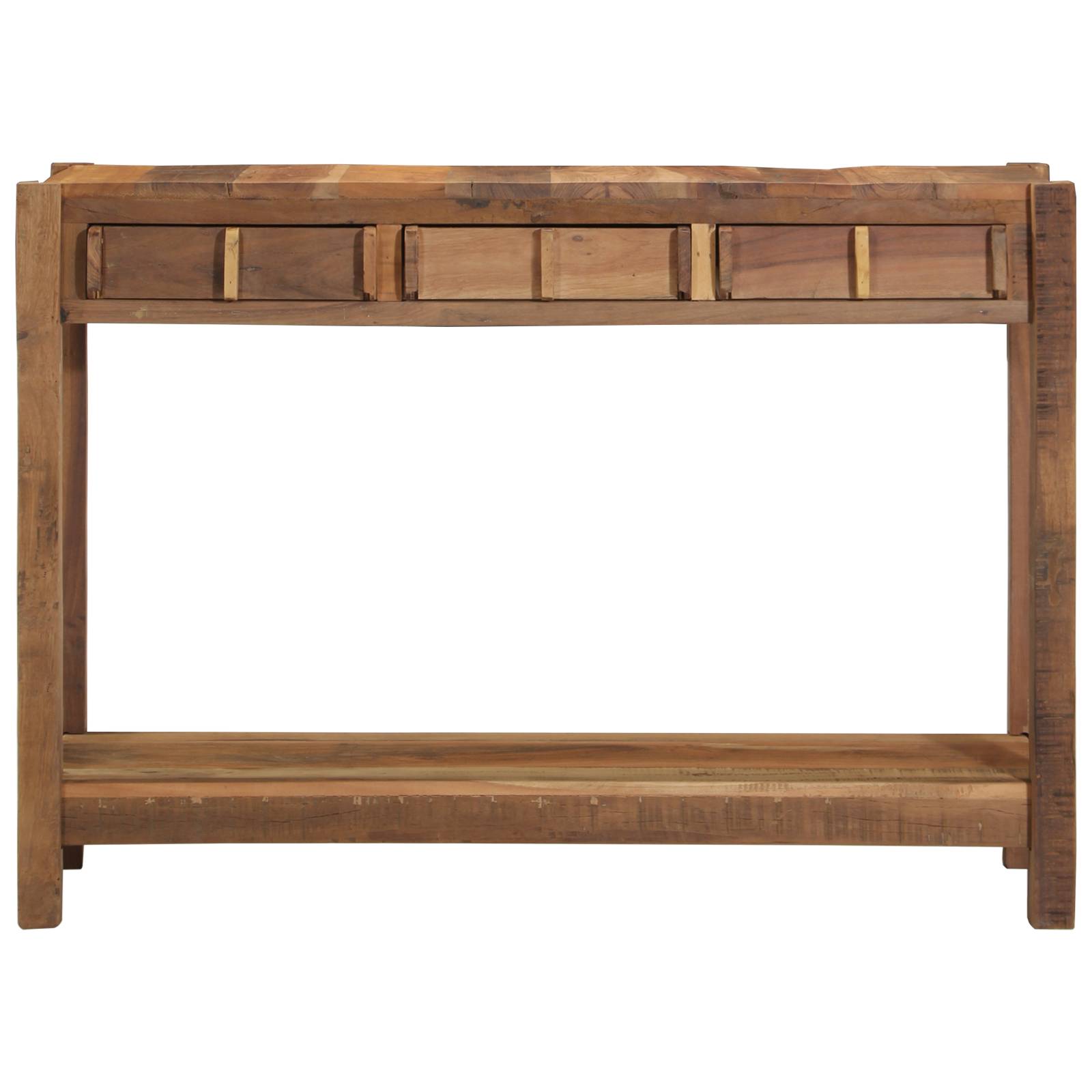 vidaXL Konsolentisch 107x33x76 cm Recyceltes Massivholz