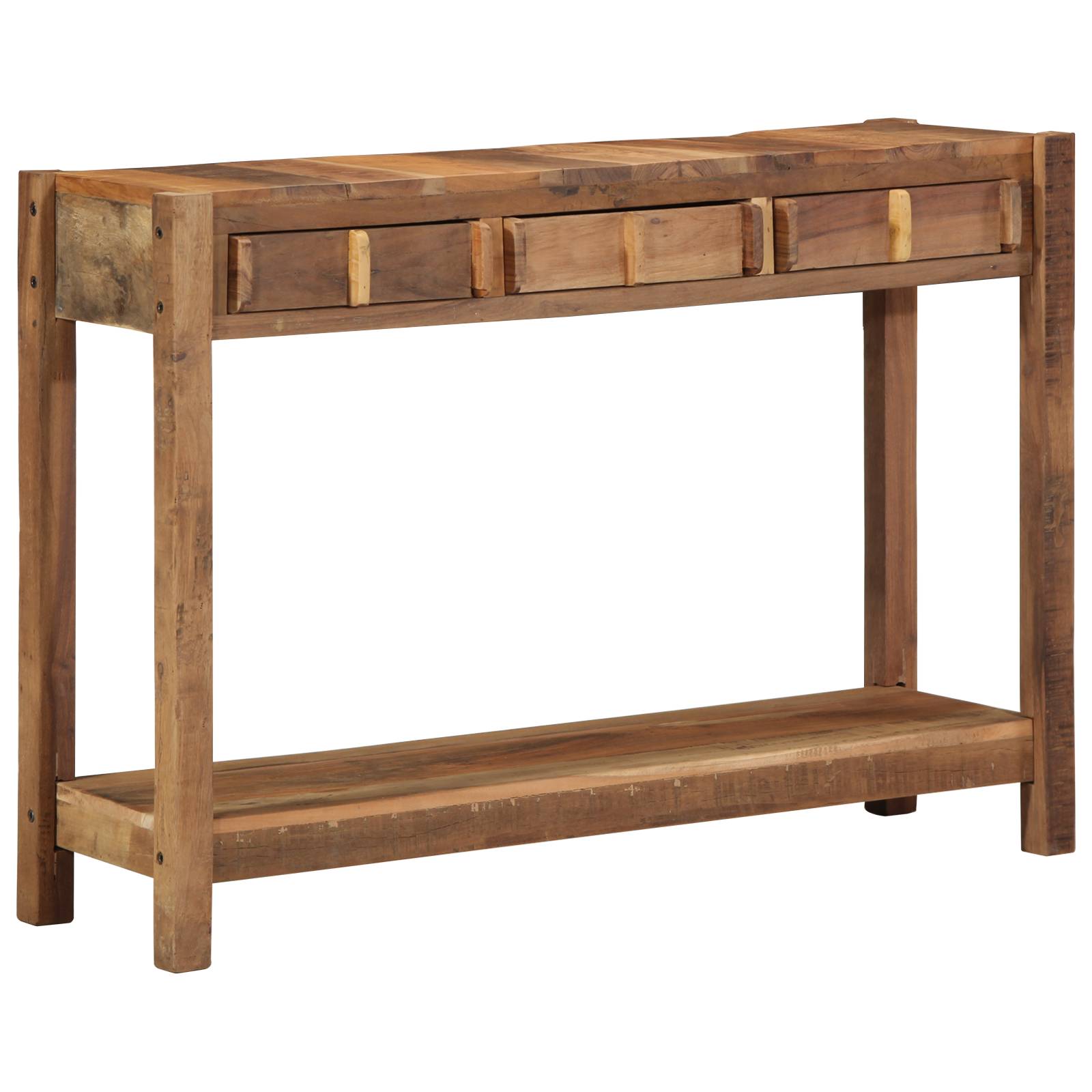 vidaXL Konsolentisch 107x33x76 cm Recyceltes Massivholz