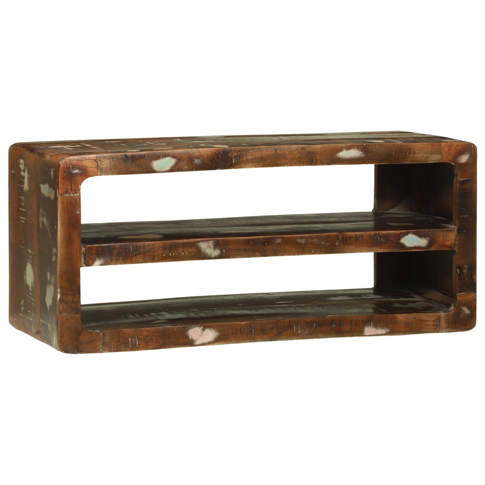 vidaXL TV-Schrank 80x32x36 cm Massivholz Altholz