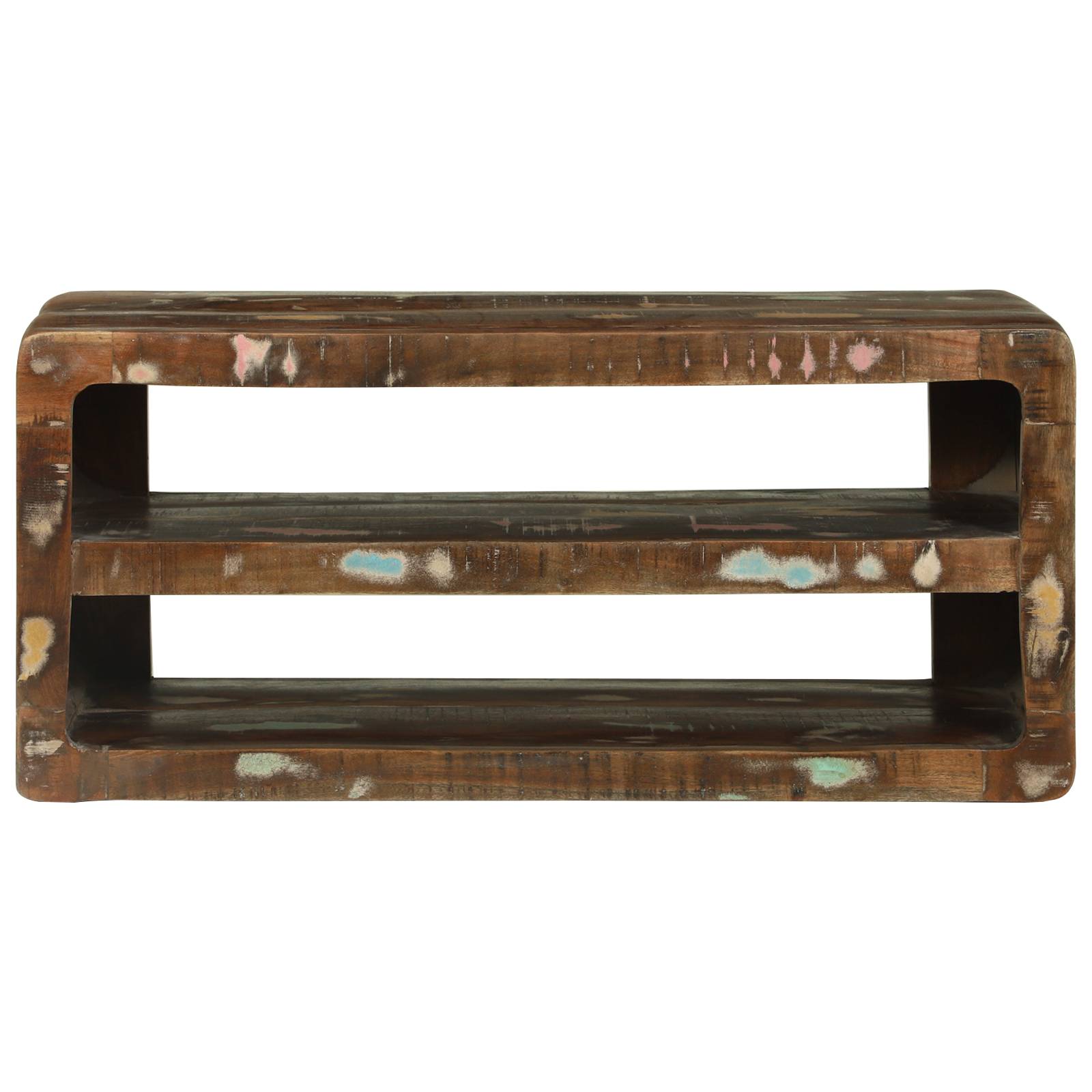 vidaXL TV-Schrank 80x32x36 cm Massivholz Altholz