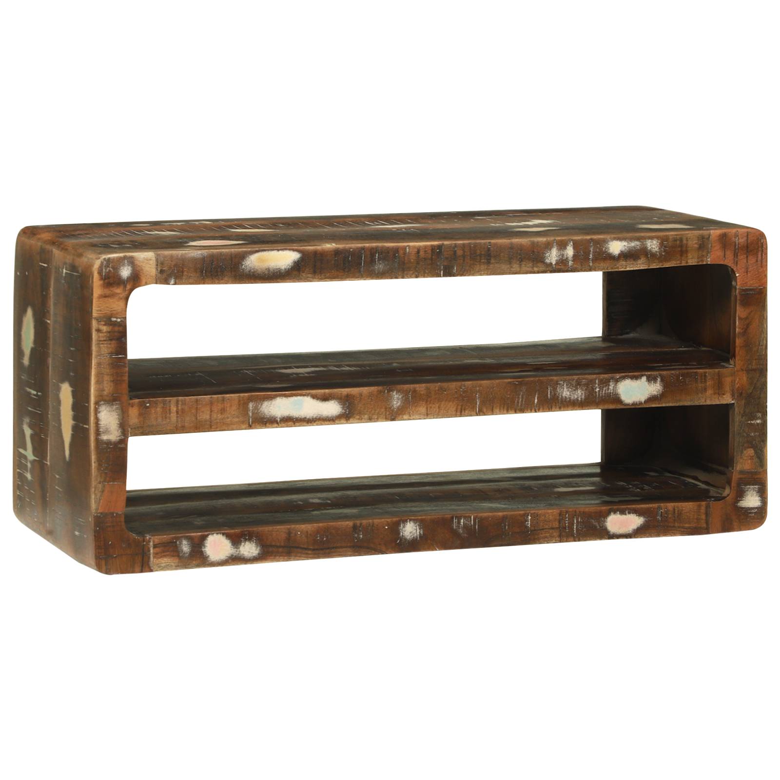 vidaXL TV-Schrank 80x32x36 cm Massivholz Altholz