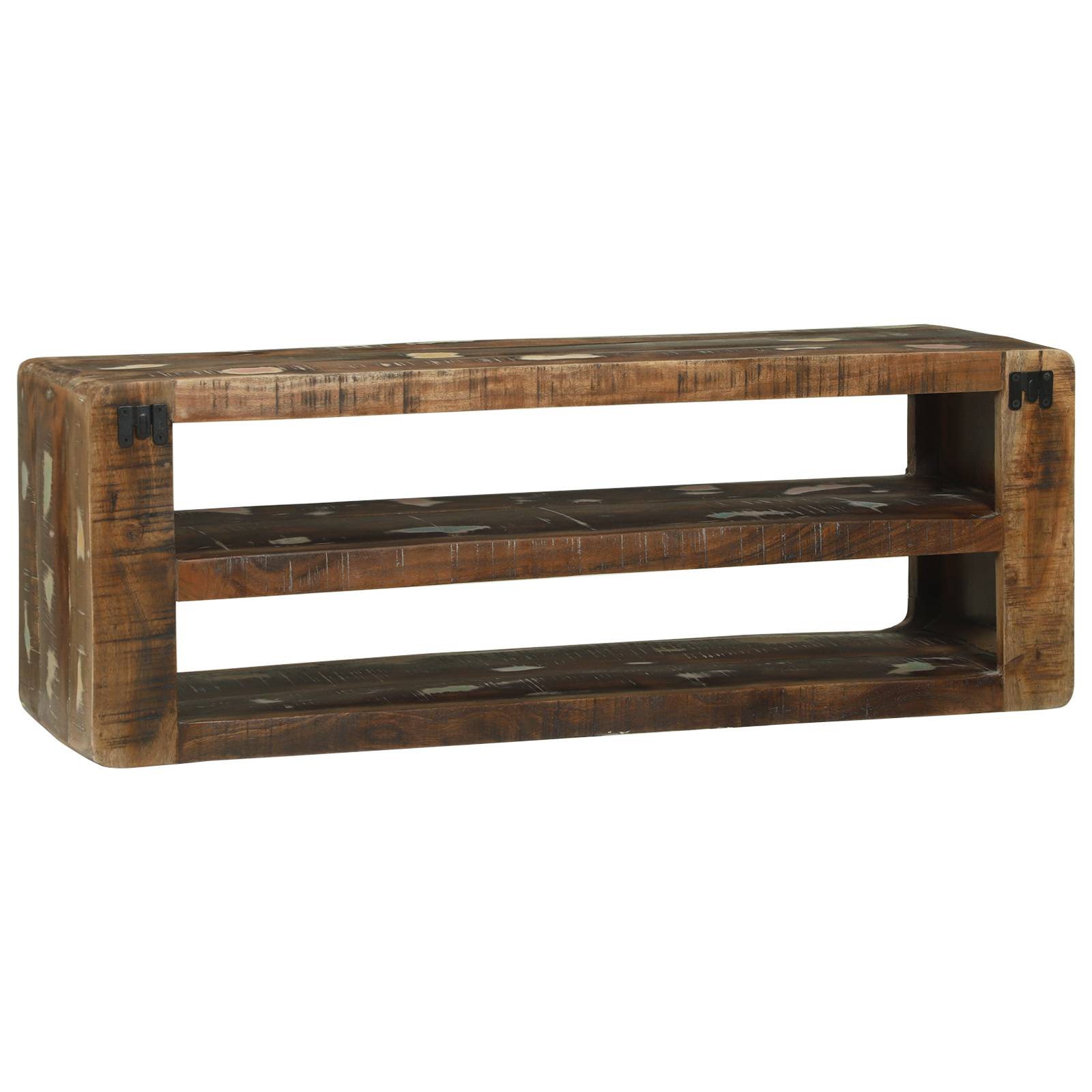 vidaXL TV-Schrank 100x32x36 cm Massivholz Altholz