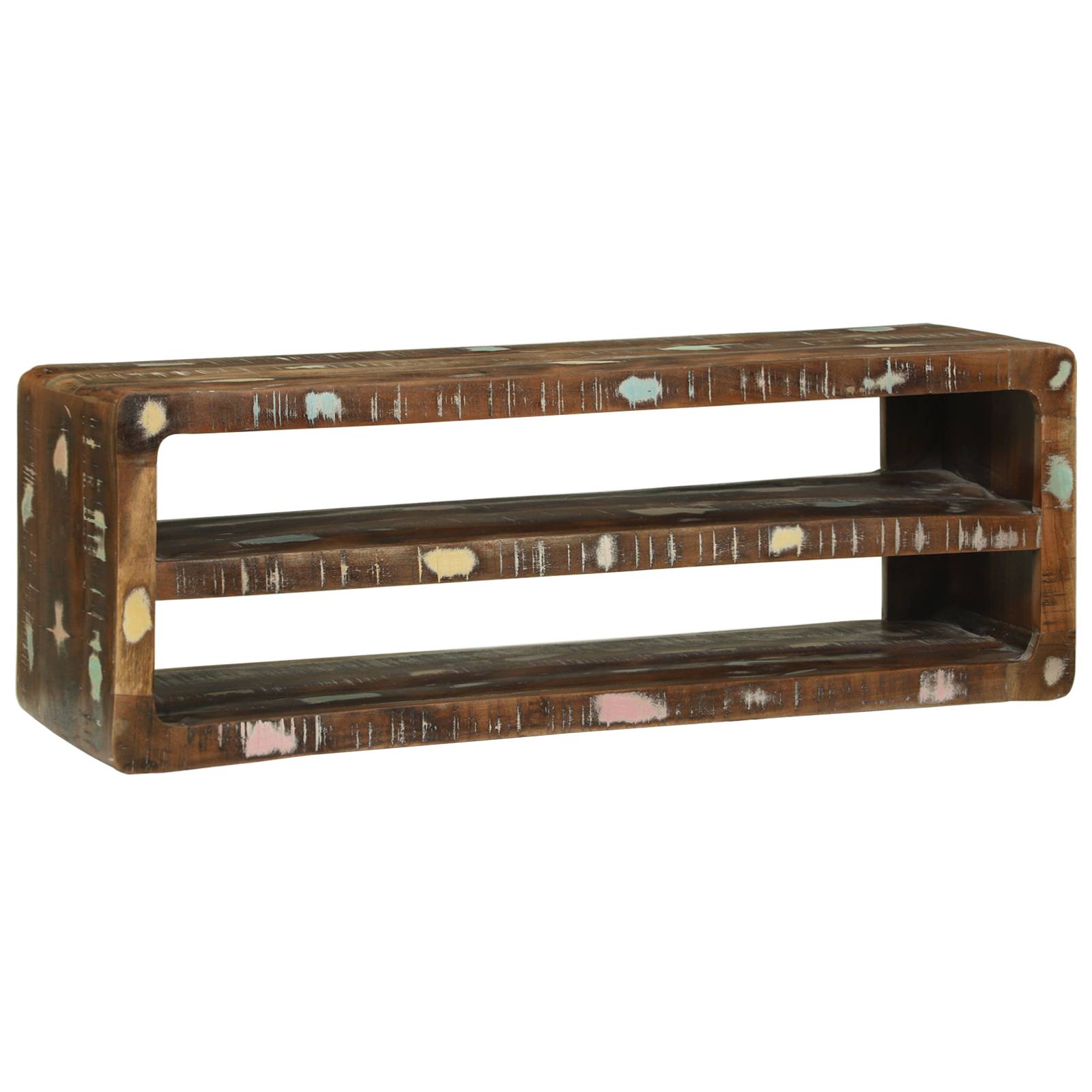 vidaXL TV-Schrank 100x32x36 cm Massivholz Altholz