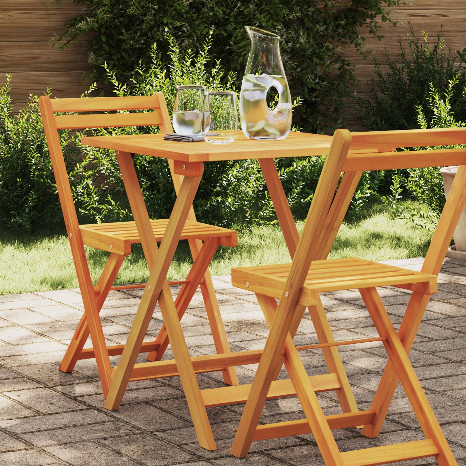 vidaXL Gartentisch Klappbar Quadratisch 60x60x72 cm Massivholz Akazie
