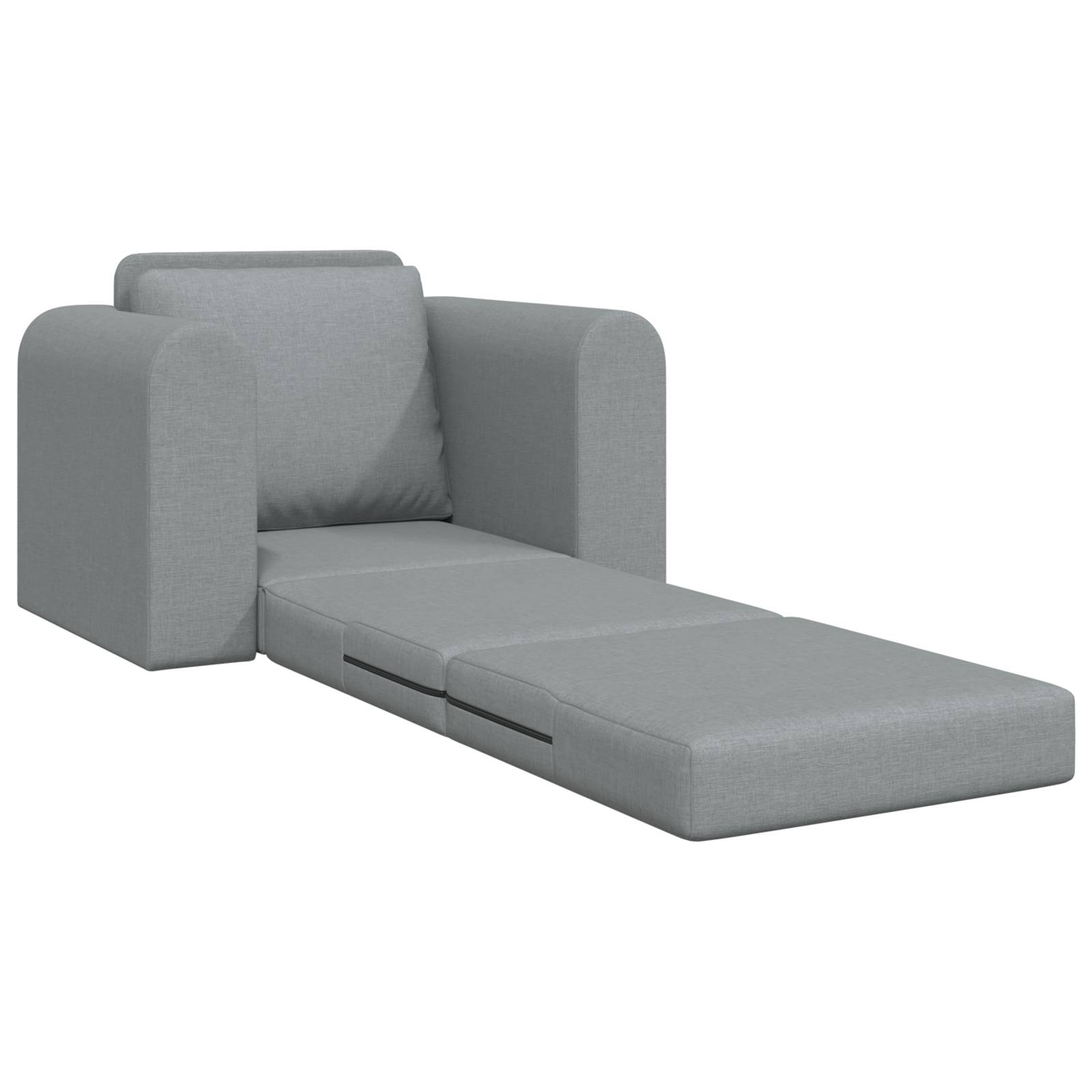 vidaXL Boden Schlafsofa 2-in-1 Hellgrau 98x71x83 cm Stoff