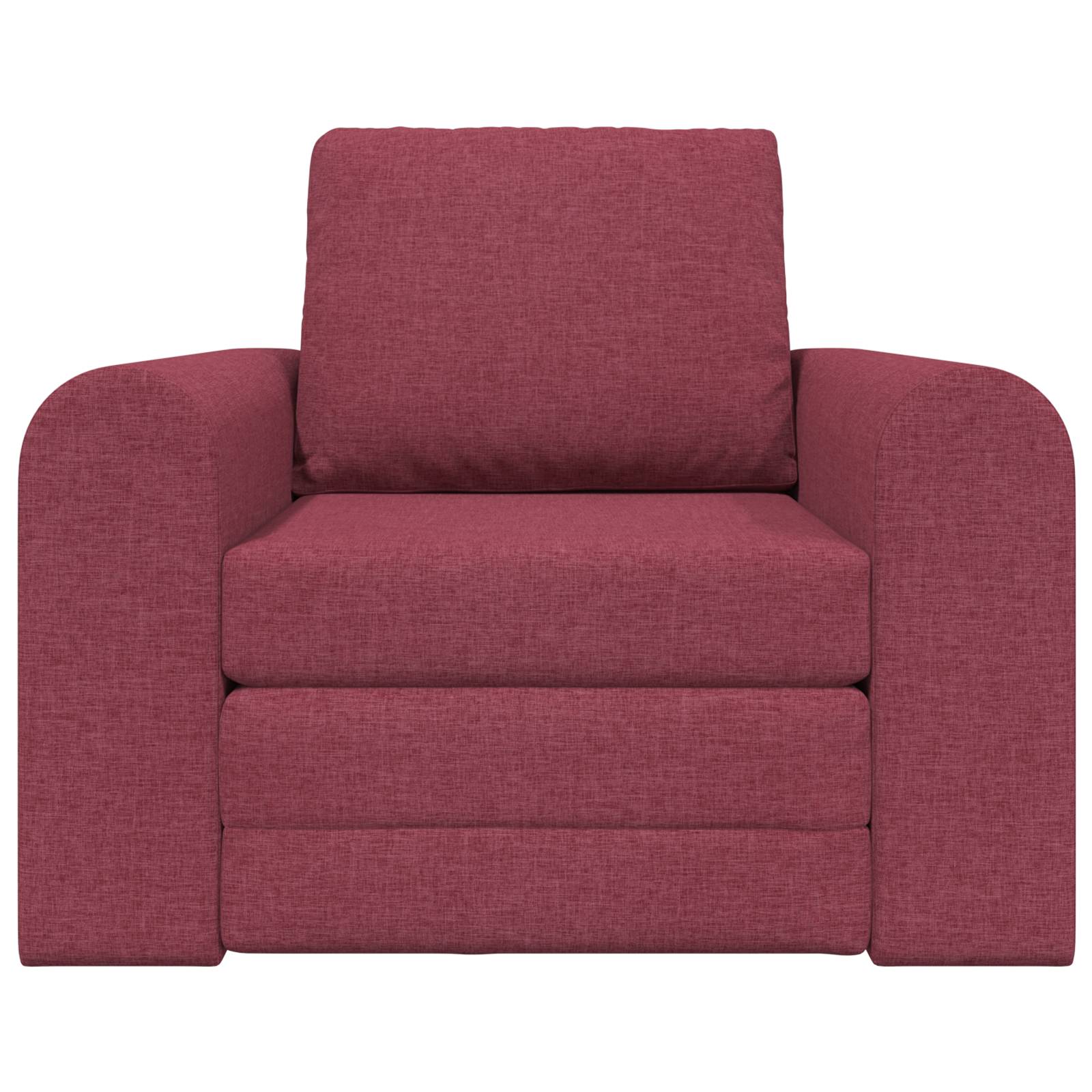 vidaXL Boden Schlafsofa 2-in-1 Burgunderrot 98x71x83 cm Stoff