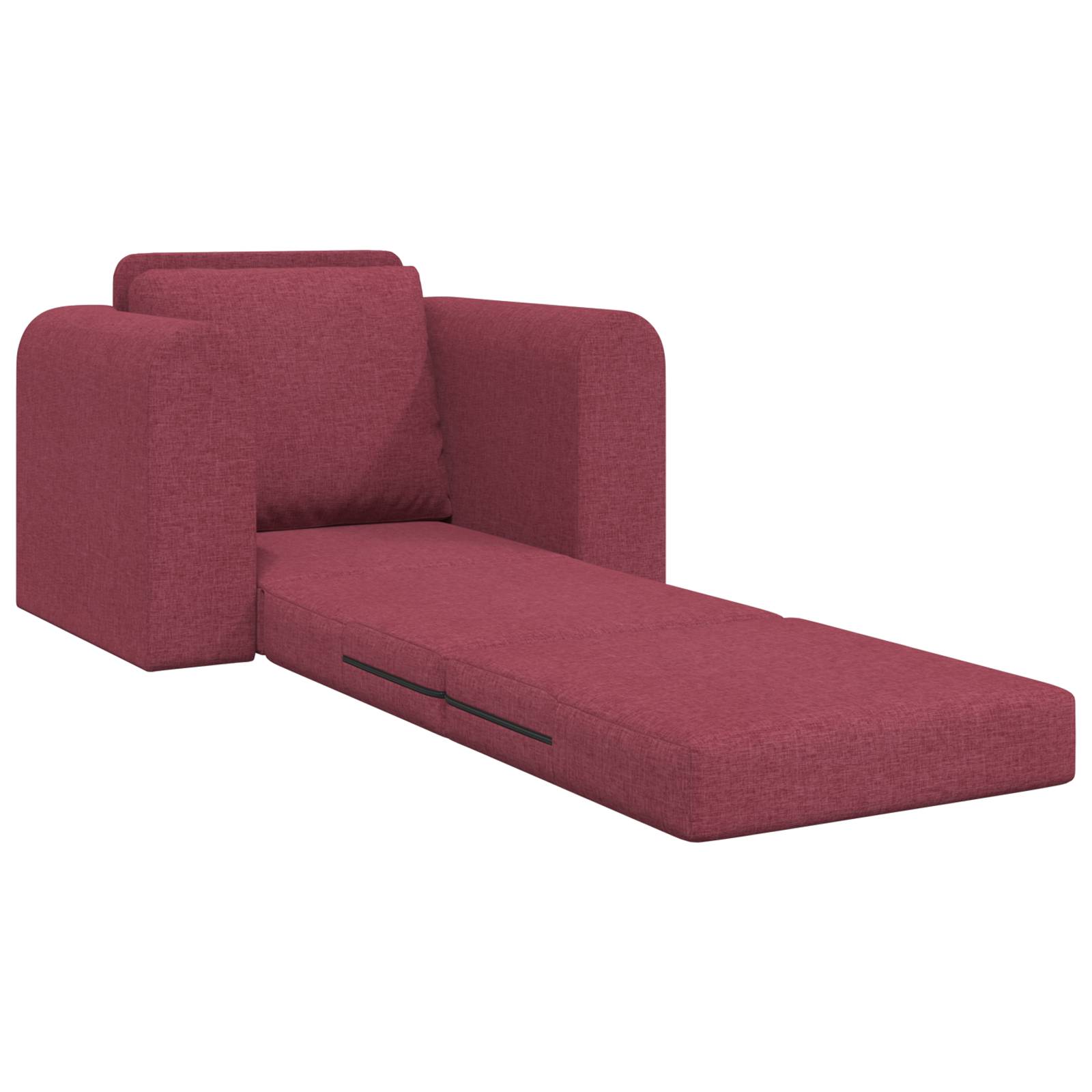 vidaXL Boden Schlafsofa 2-in-1 Burgunderrot 98x71x83 cm Stoff