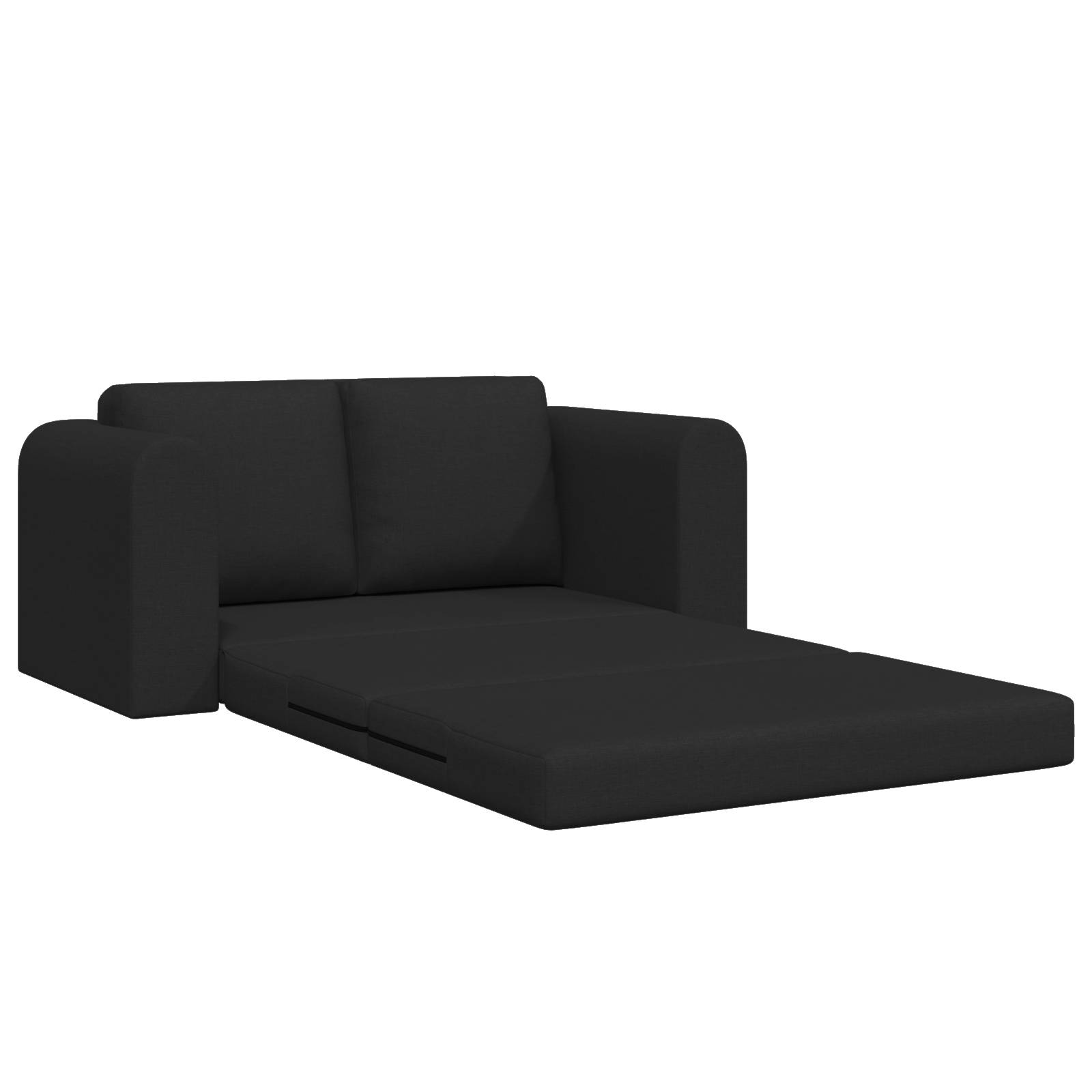 vidaXL Boden Sofa Bett 2-in-1 Schwarz 148x71x83 cm Stoff