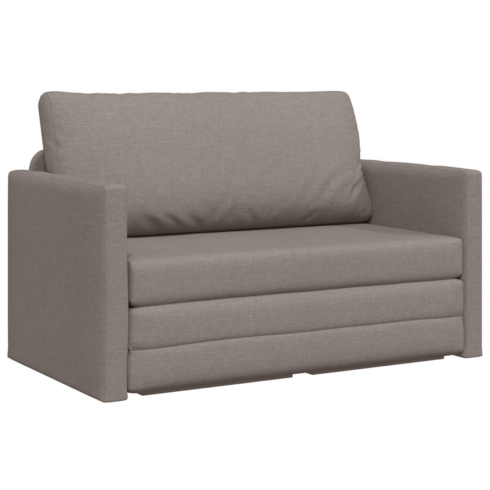 vidaXL Bodensofa Bett 2-in-1 Taupe 124x71x78 cm Stoff