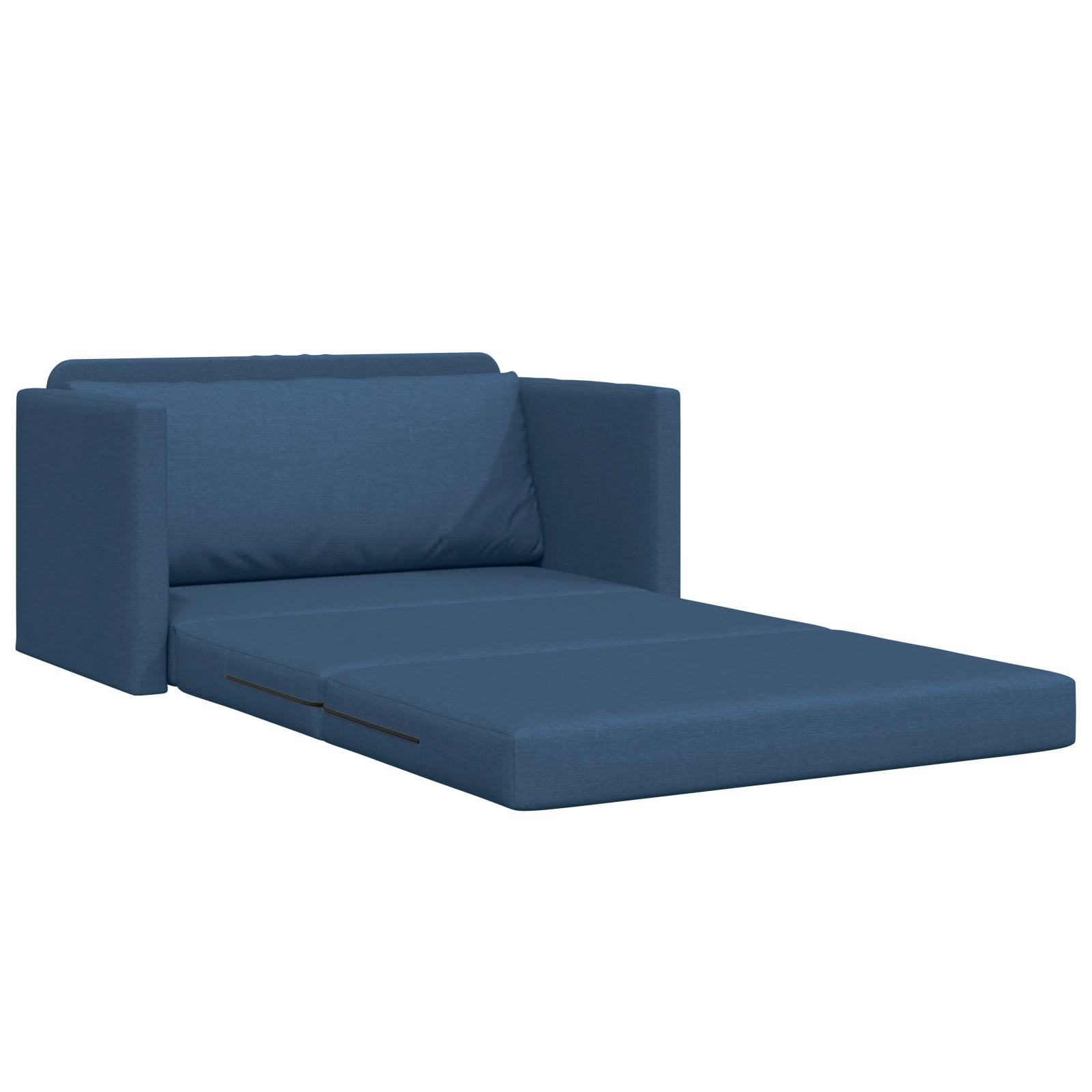 vidaXL Boden Sofa Bett 2-in-1 Blau 124x71x78 cm Stoff