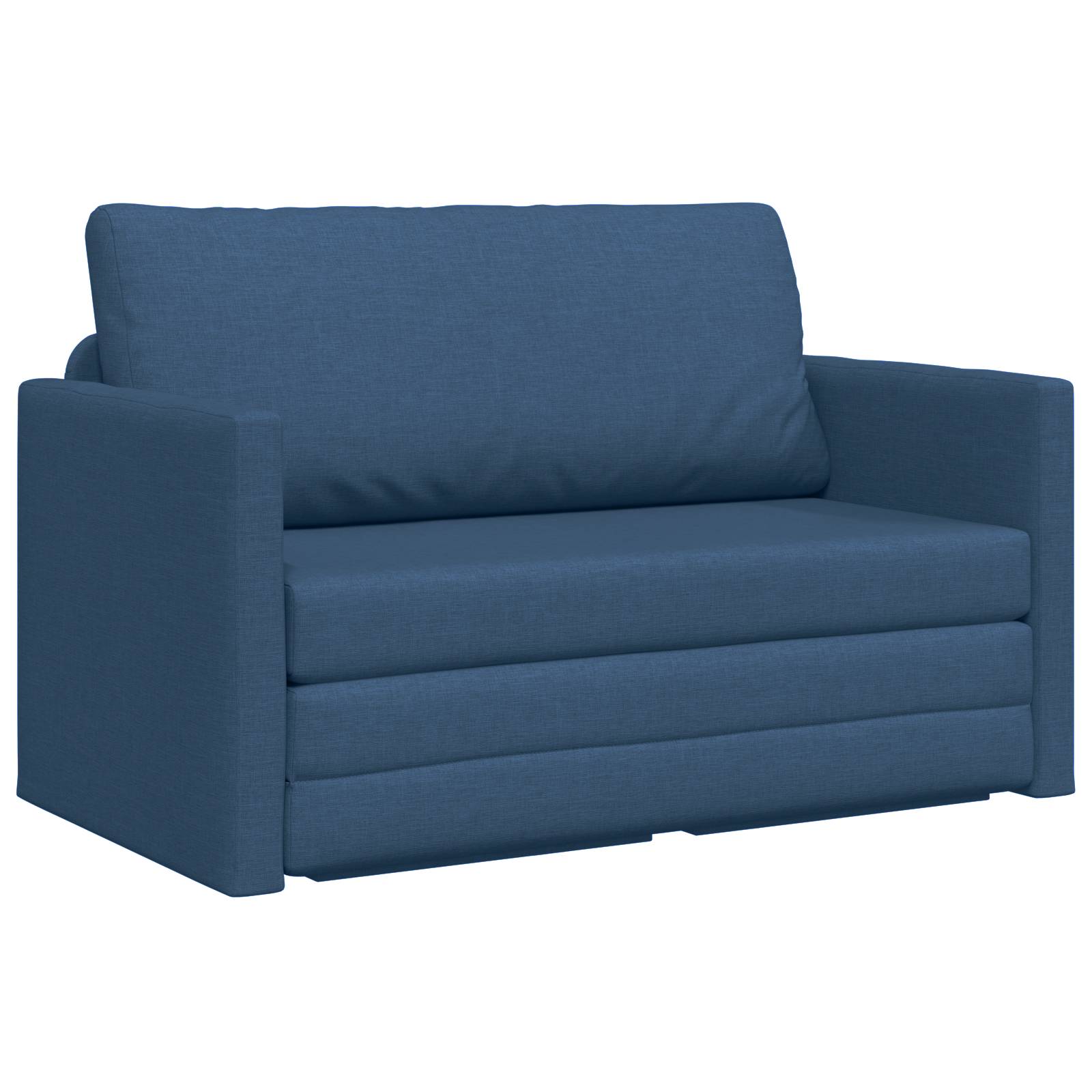 vidaXL Boden Sofa Bett 2-in-1 Blau 124x71x78 cm Stoff