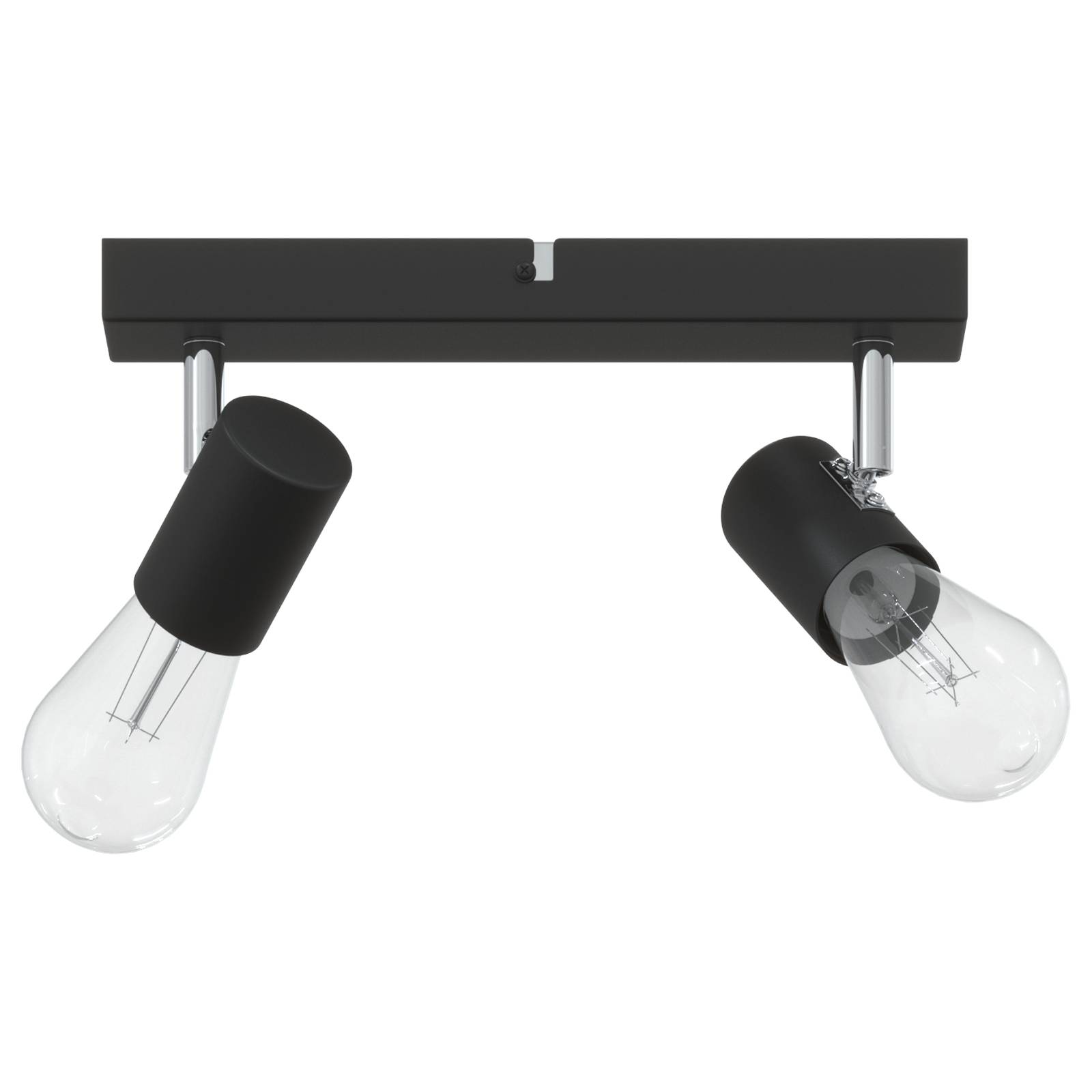 vidaXL Deckenstrahler 2 Wege verstellbar Schwarz E27