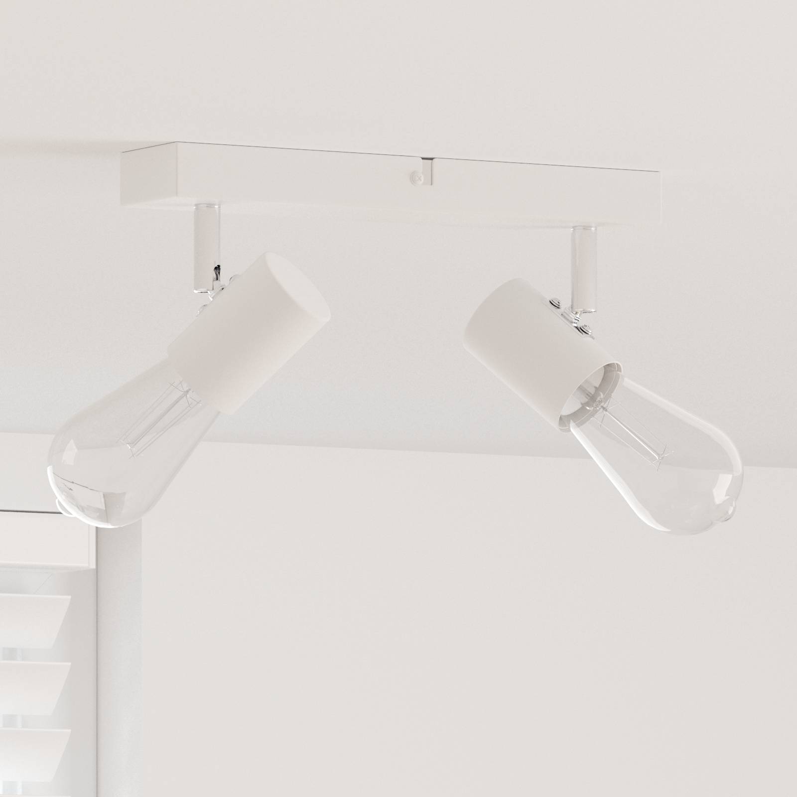 vidaXL Deckenstrahler 2 Wege Verstellbar Weiß E27