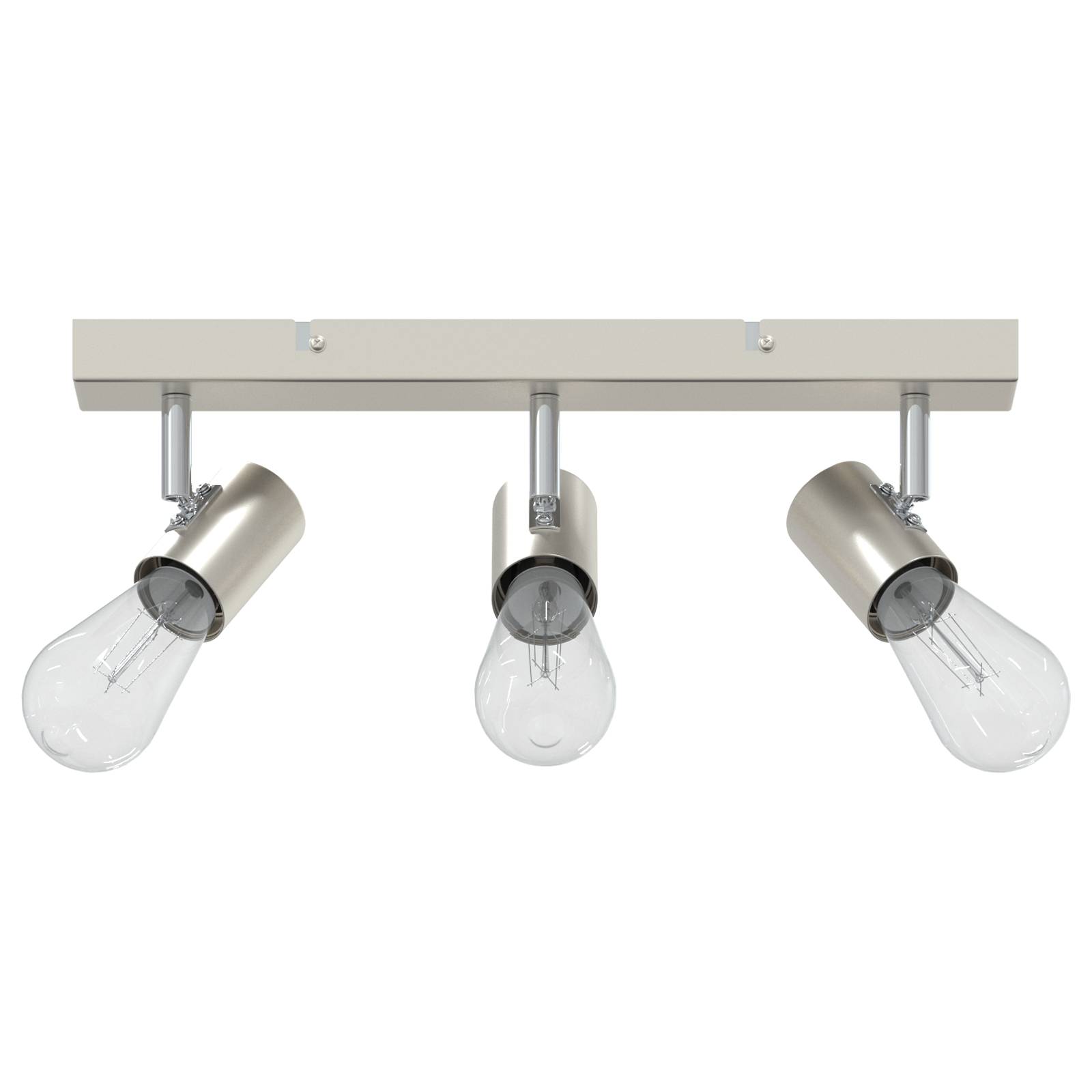 vidaXL Deckenstrahler 3-Wege Verstellbare Gebürstetes Nickel E27