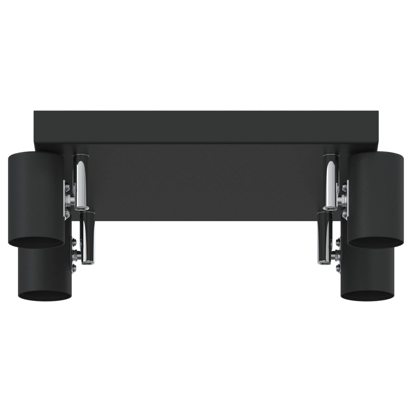 vidaXL Deckenstrahler 4-Weg verstellbar Schwarz E27